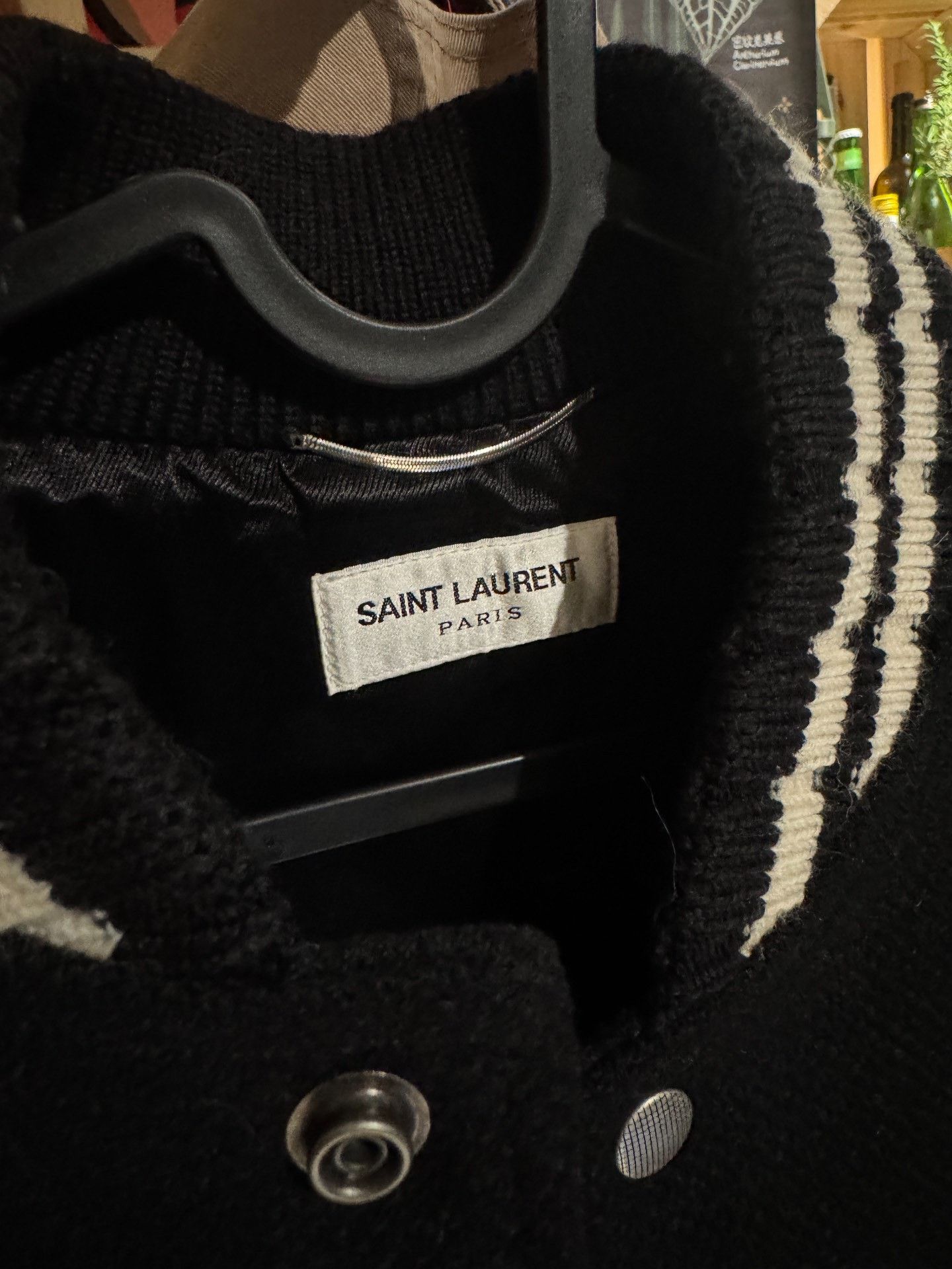 Saint Laurent Paris Saint Laurent Black Varsity Jacket Size US M / EU 48-50 / 2 - 6 Thumbnail