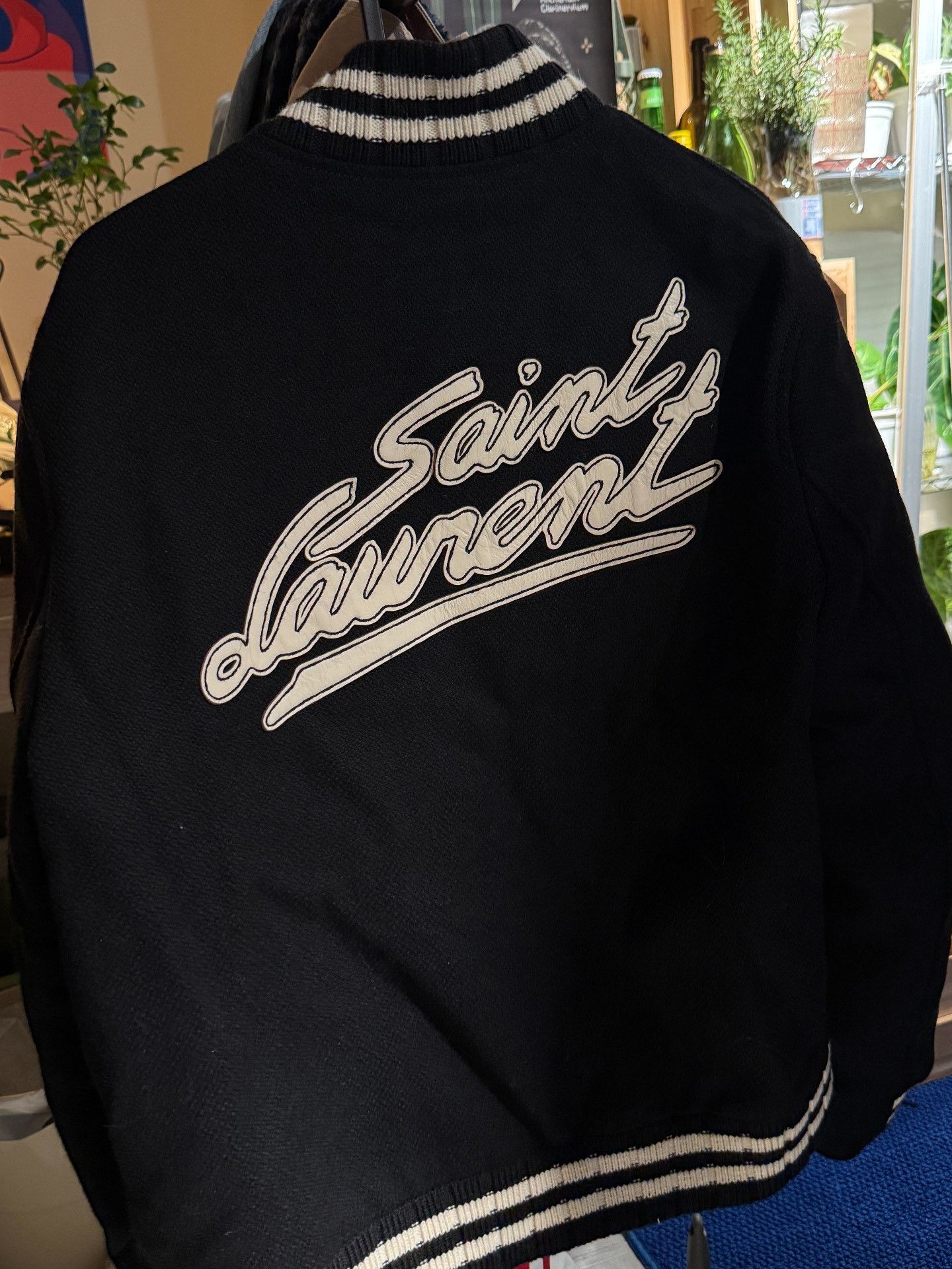 Saint Laurent Paris Saint Laurent Black Varsity Jacket Size US M / EU 48-50 / 2 - 2 Thumbnail