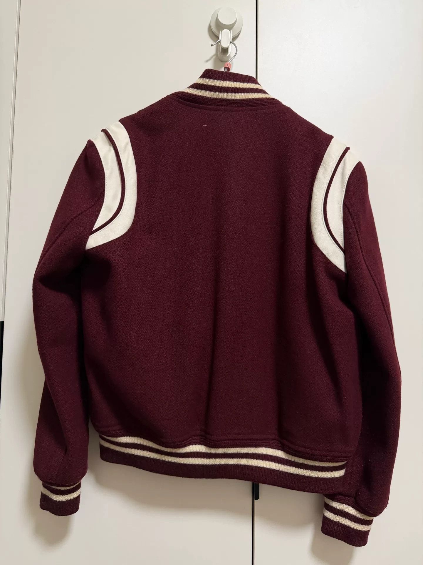Saint Laurent Paris Saint Laurent Maroon Varsity Jacket Size US M / EU 48-50 / 2 - 5 Thumbnail