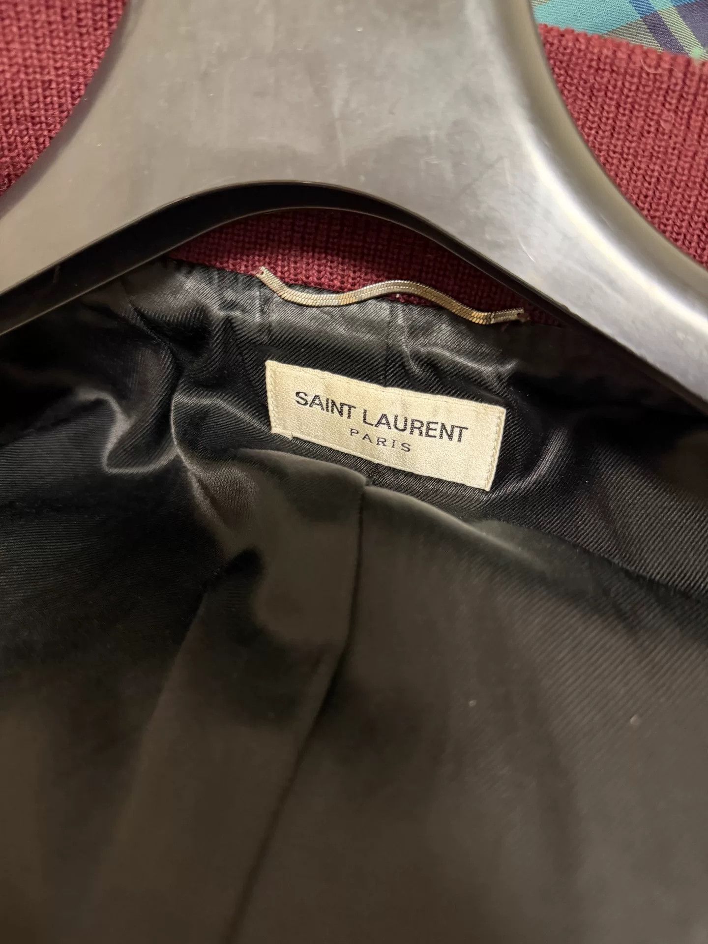 Saint Laurent Paris Saint Laurent Maroon Varsity Jacket Size US M / EU 48-50 / 2 - 9 Thumbnail
