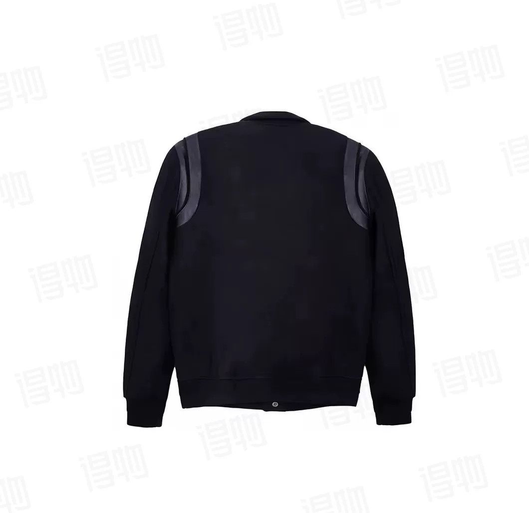 Saint Laurent Paris Saint Laurent Leather Sleeve Wool Baseball Jacket Size US S / EU 44-46 / 1 - 4 Thumbnail