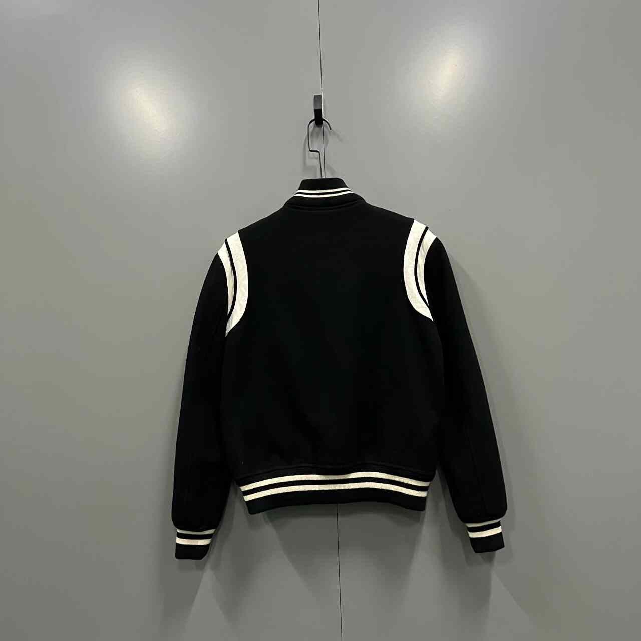 Saint Laurent Paris Saint Laurent Paris Black White Baseball Jacket Size US S / EU 44-46 / 1 - 2 Thumbnail