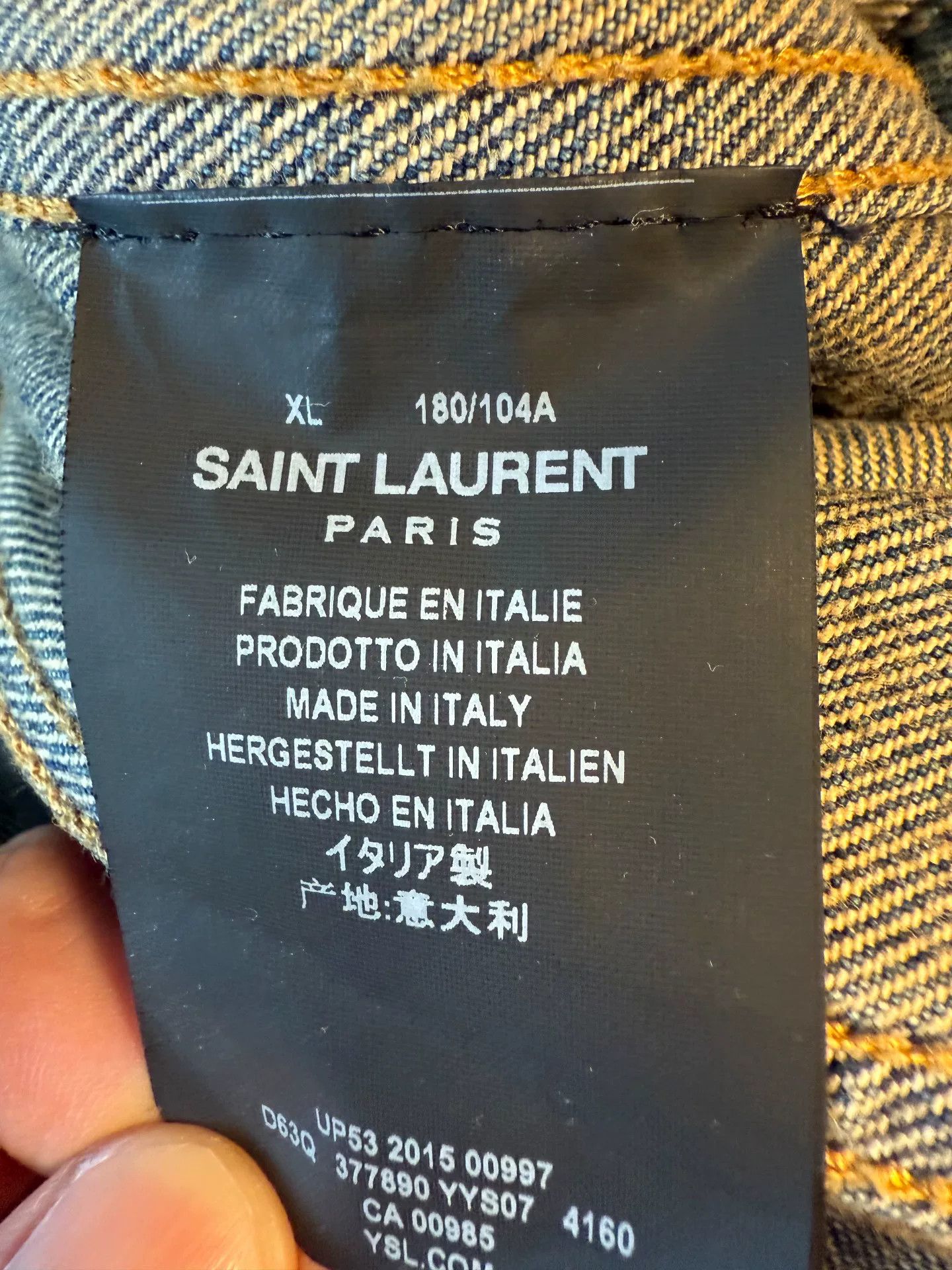 Saint Laurent Paris Saint Laurent Classic Denim Jacket Size US XL / EU 56 / 4 - 4 Thumbnail