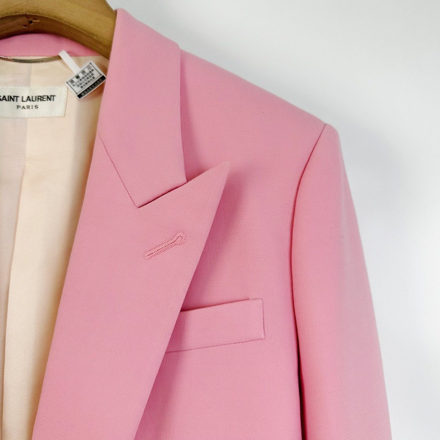 Saint Laurent Paris Saint Laurent Pink Structured Blazer Size L / US 10 / IT 46 - 4 Thumbnail
