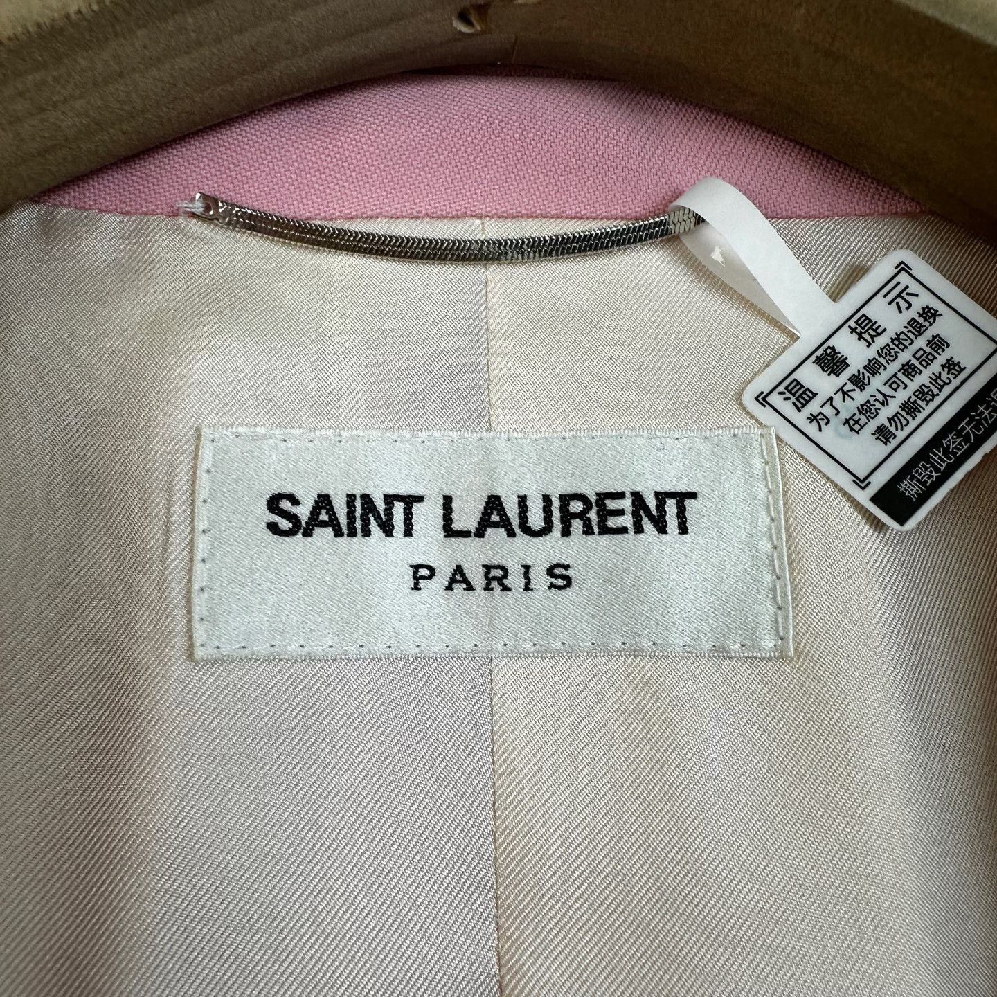 Saint Laurent Paris Saint Laurent Pink Structured Blazer Size L / US 10 / IT 46 - 6 Thumbnail