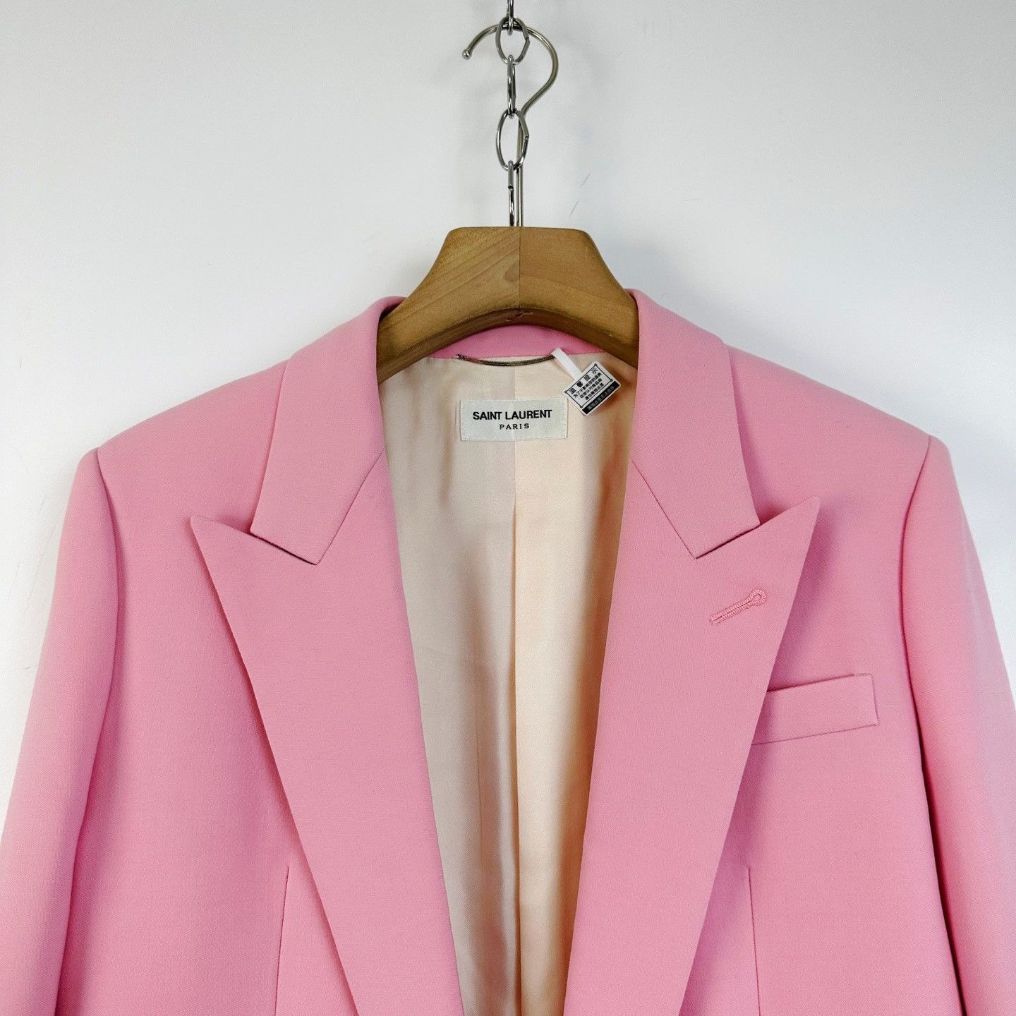 Saint Laurent Paris Saint Laurent Pink Structured Blazer Size L / US 10 / IT 46 - 3 Thumbnail