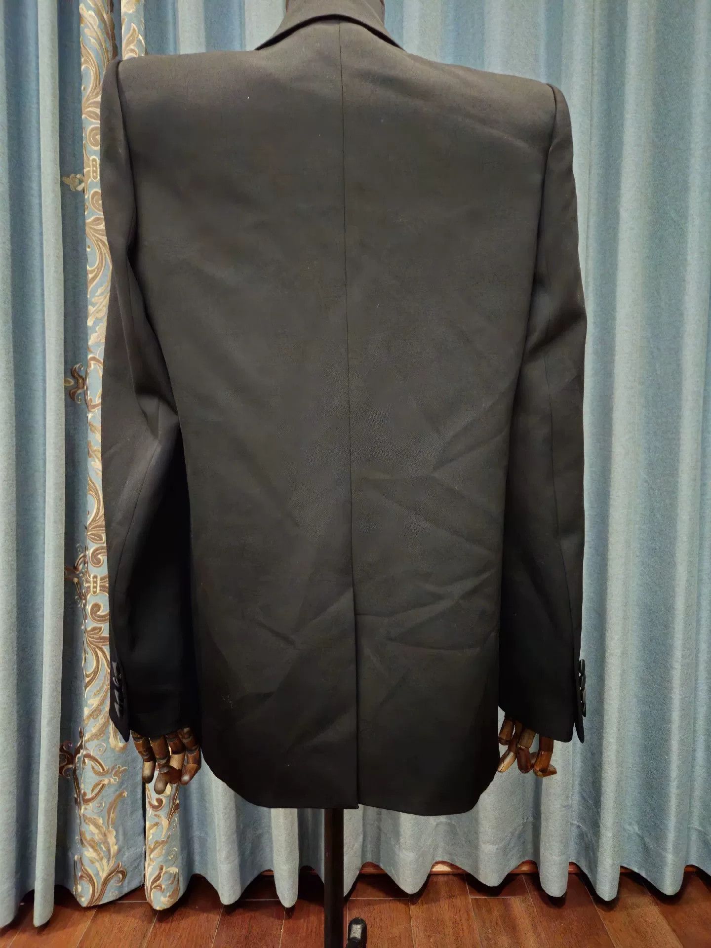 Saint Laurent Paris Saint Laurent Black Satin Lapel Blazer Size US S / EU 44-46 / 1 - 2 Thumbnail