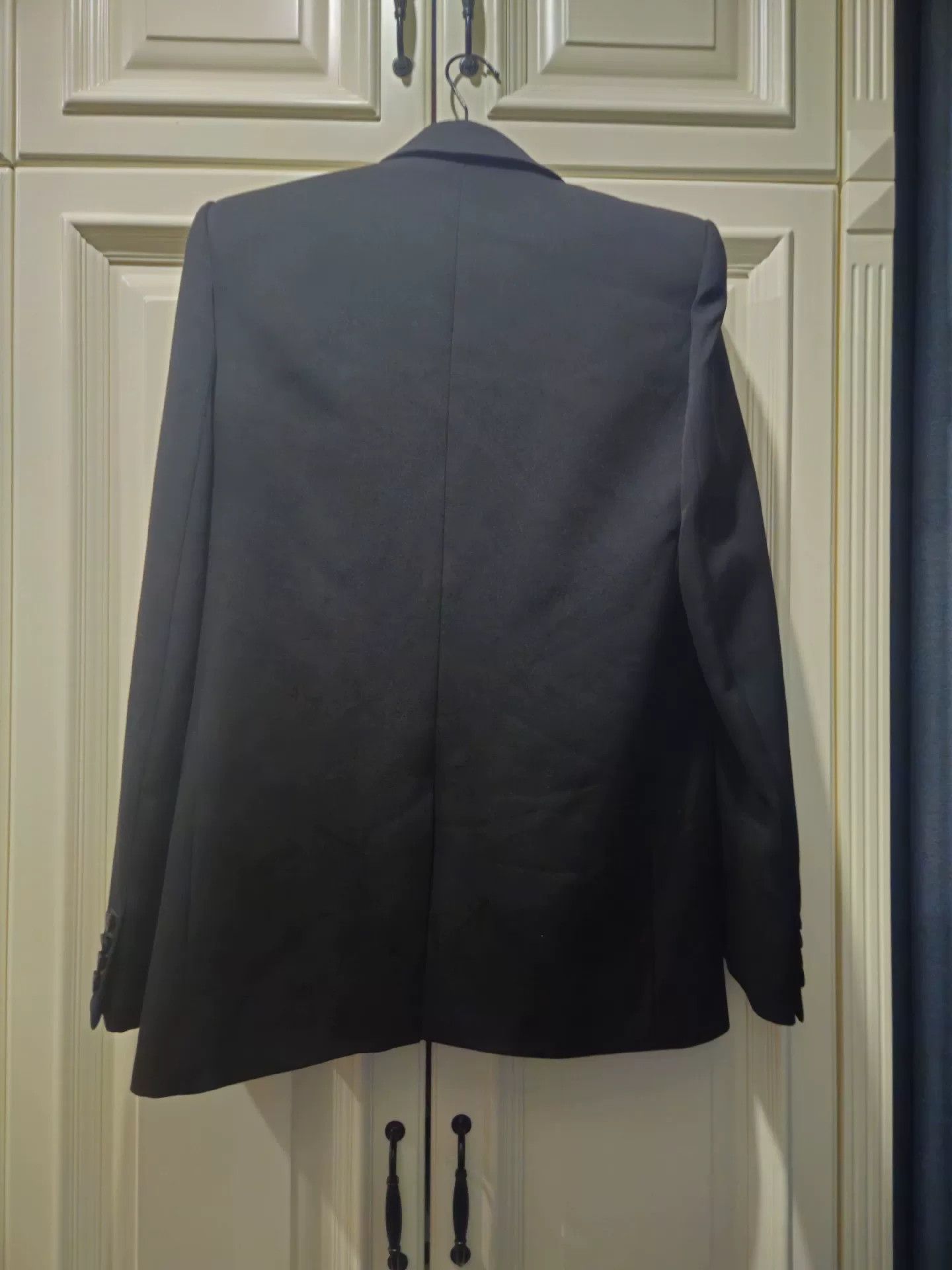 Saint Laurent Paris Saint Laurent Black Satin Lapel Blazer Size US S / EU 44-46 / 1 - 5 Thumbnail