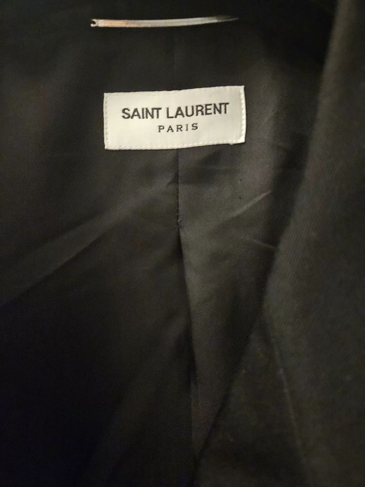 Saint Laurent Paris Saint Laurent Black Satin Lapel Blazer Size US S / EU 44-46 / 1 - 6 Thumbnail