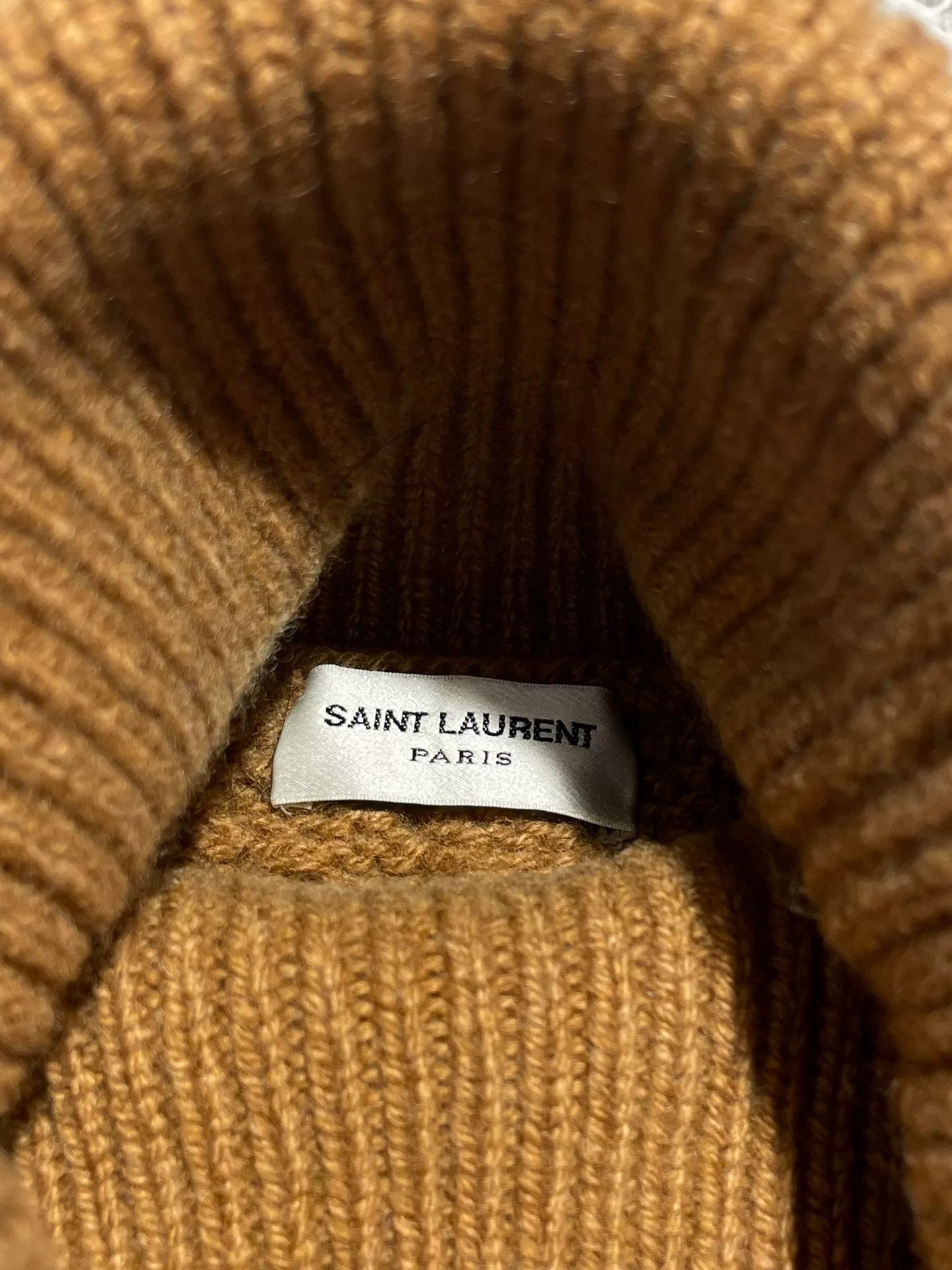 Saint Laurent Paris Saint Laurent Brown Cashmere Turtleneck Size XS / US 0-2 / IT 36-38 - 3 Thumbnail