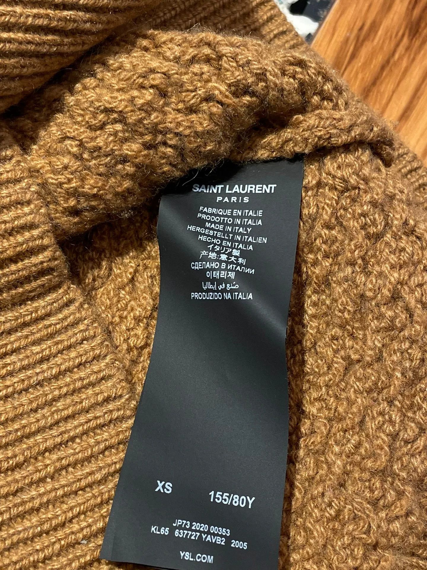 Saint Laurent Paris Saint Laurent Brown Cashmere Turtleneck Size XS / US 0-2 / IT 36-38 - 4 Thumbnail
