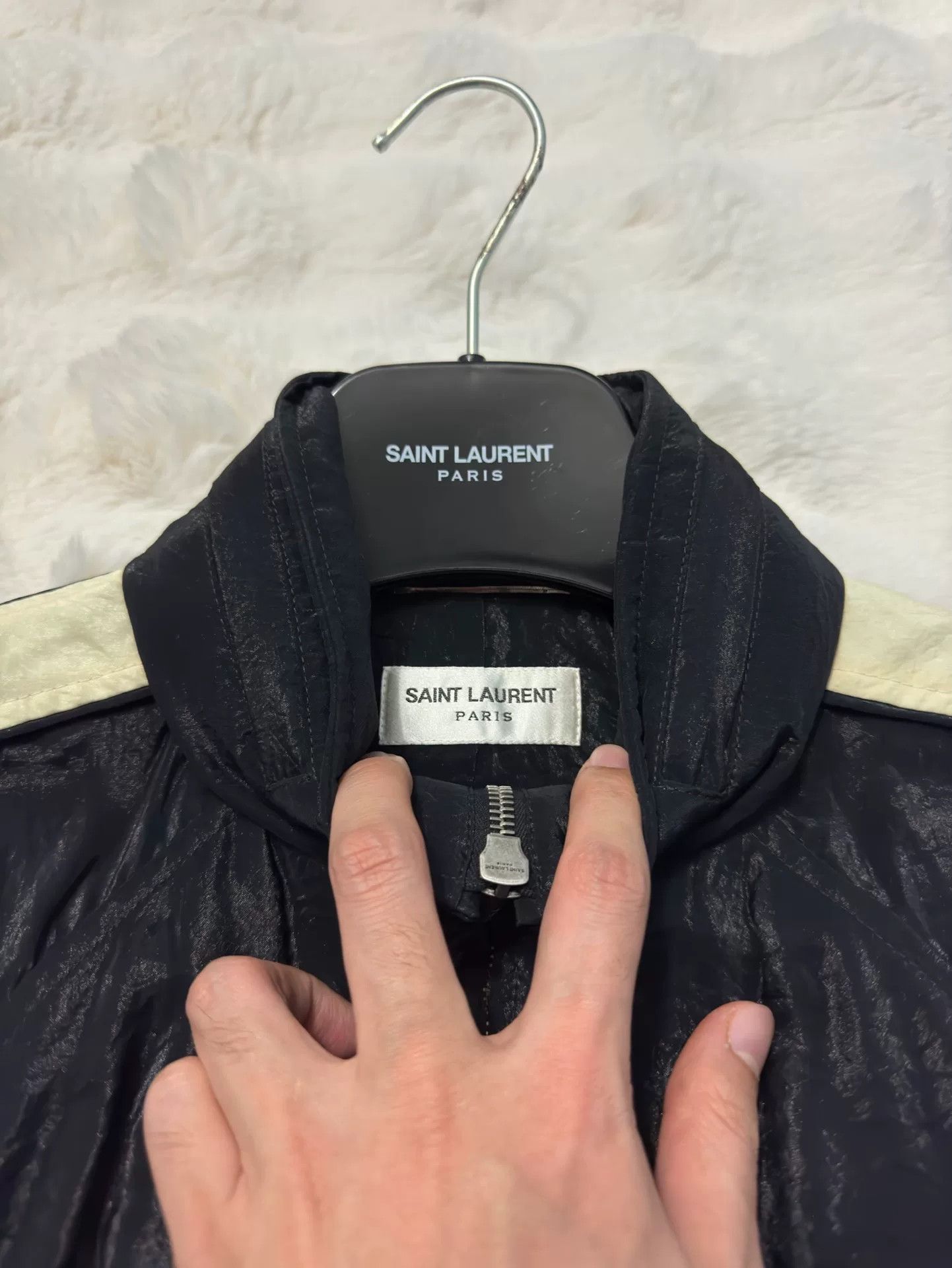 Saint Laurent Paris Saint Laurent New Logo Black Jacket Size US M / EU 48-50 / 2 - 2 Thumbnail
