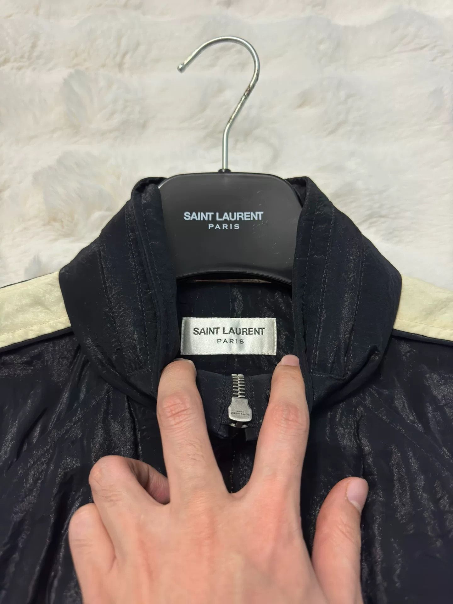 Saint Laurent Paris Saint Laurent Logo Black Jacket Size US M / EU 48-50 / 2 - 4 Thumbnail