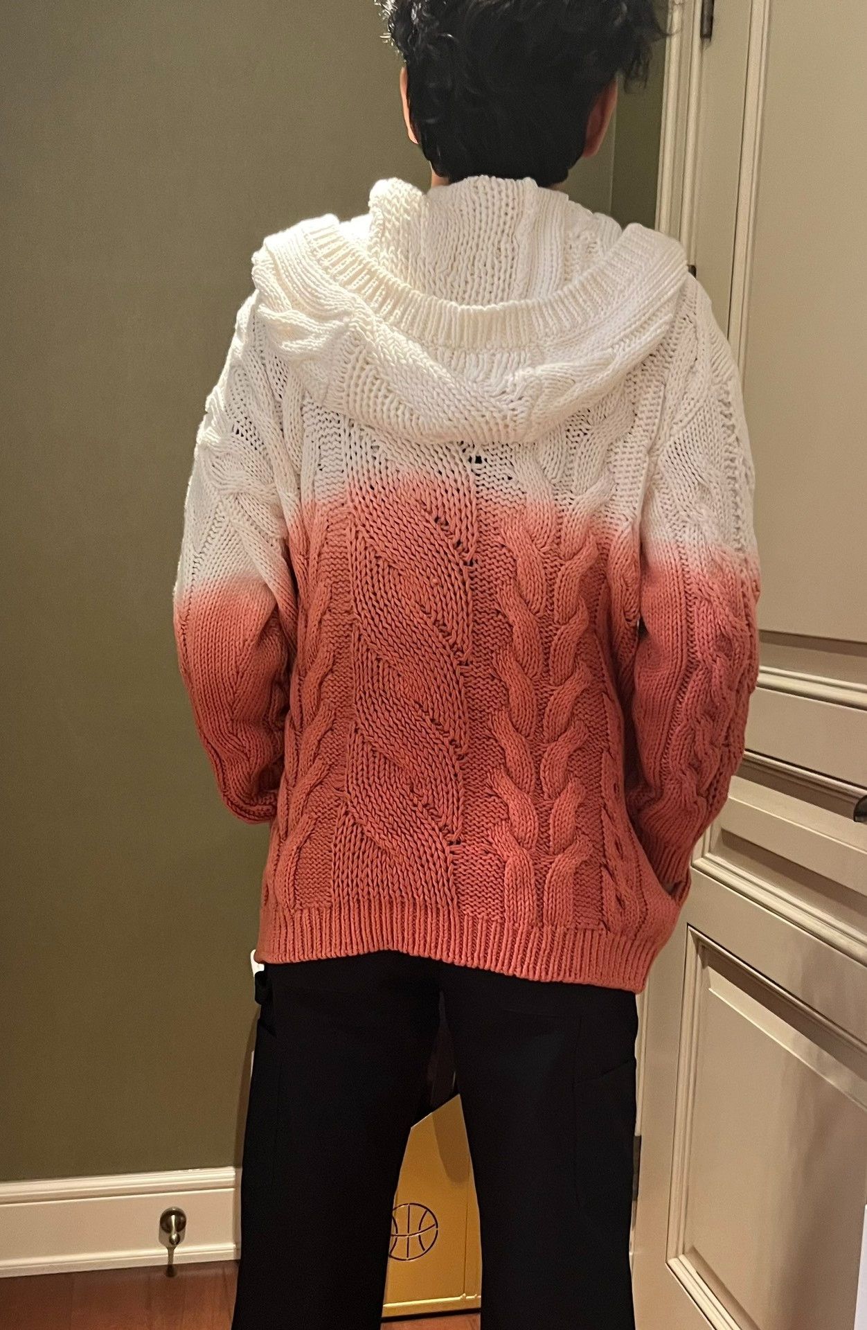 Saint Laurent Paris Saint Laurent Gradient Cable-Knit Hooded Cardigan Size US M / EU 48-50 / 2 - 2 Thumbnail