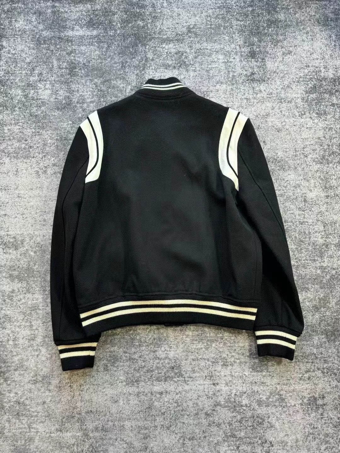 Saint Laurent Paris Saint Laurent Black White Varsity Jacket Size US M / EU 48-50 / 2 - 2 Thumbnail