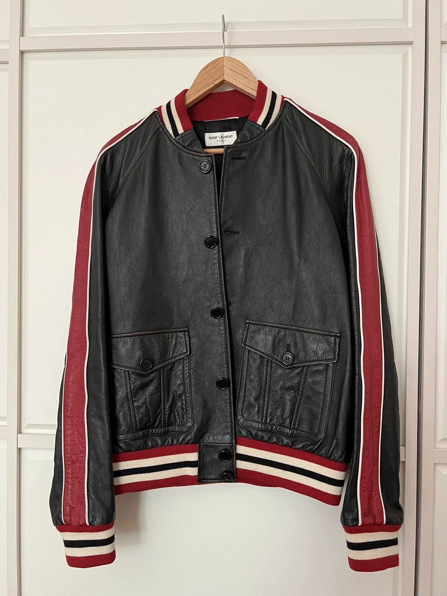 Saint Laurent Paris Saint Laurent SLP 2020 Vintage Leather Jacket Size US L / EU 52-54 / 3 - 2 Thumbnail