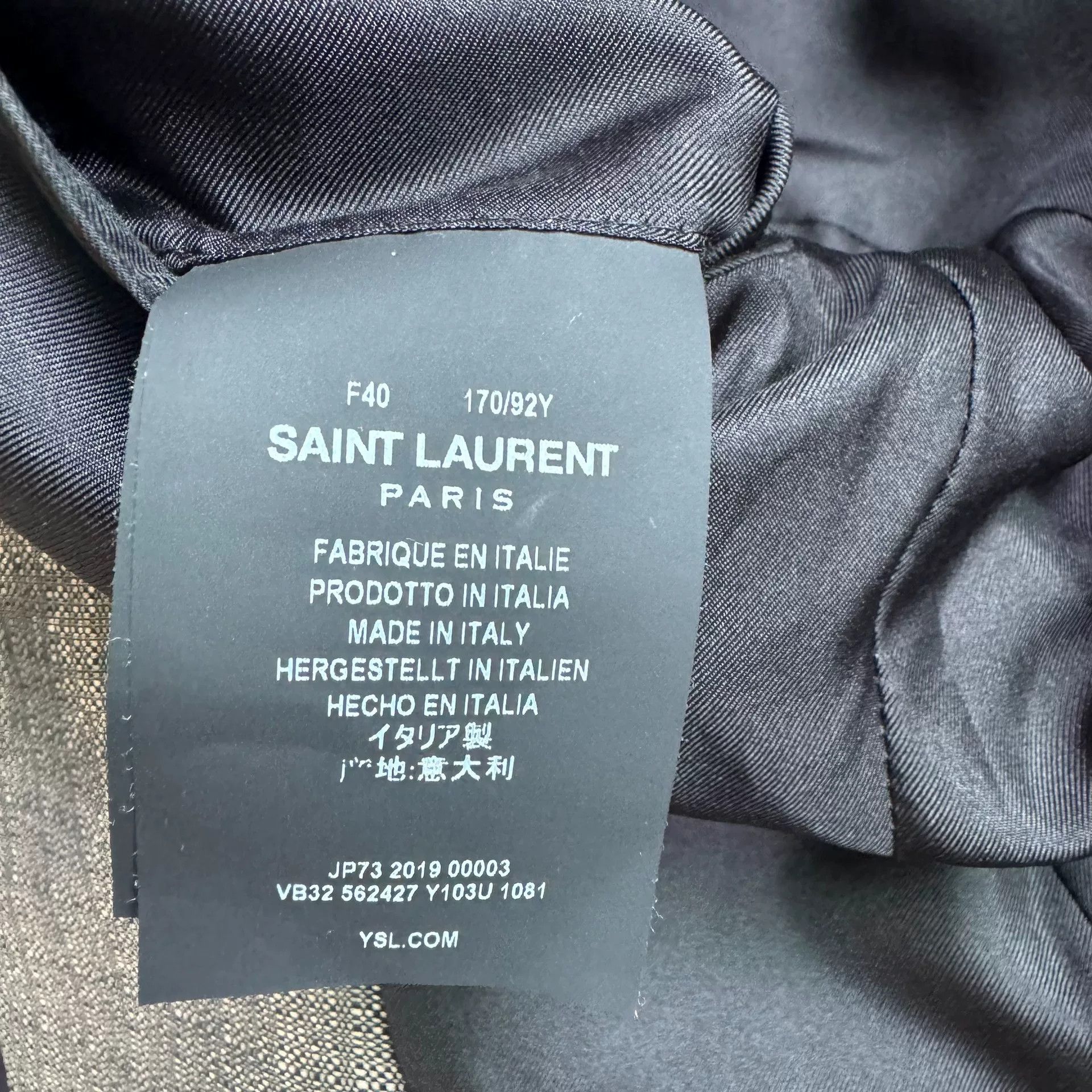 Saint Laurent Paris Saint Laurent Silver Sequined Blazer Size US S / EU 44-46 / 1 - 6 Thumbnail