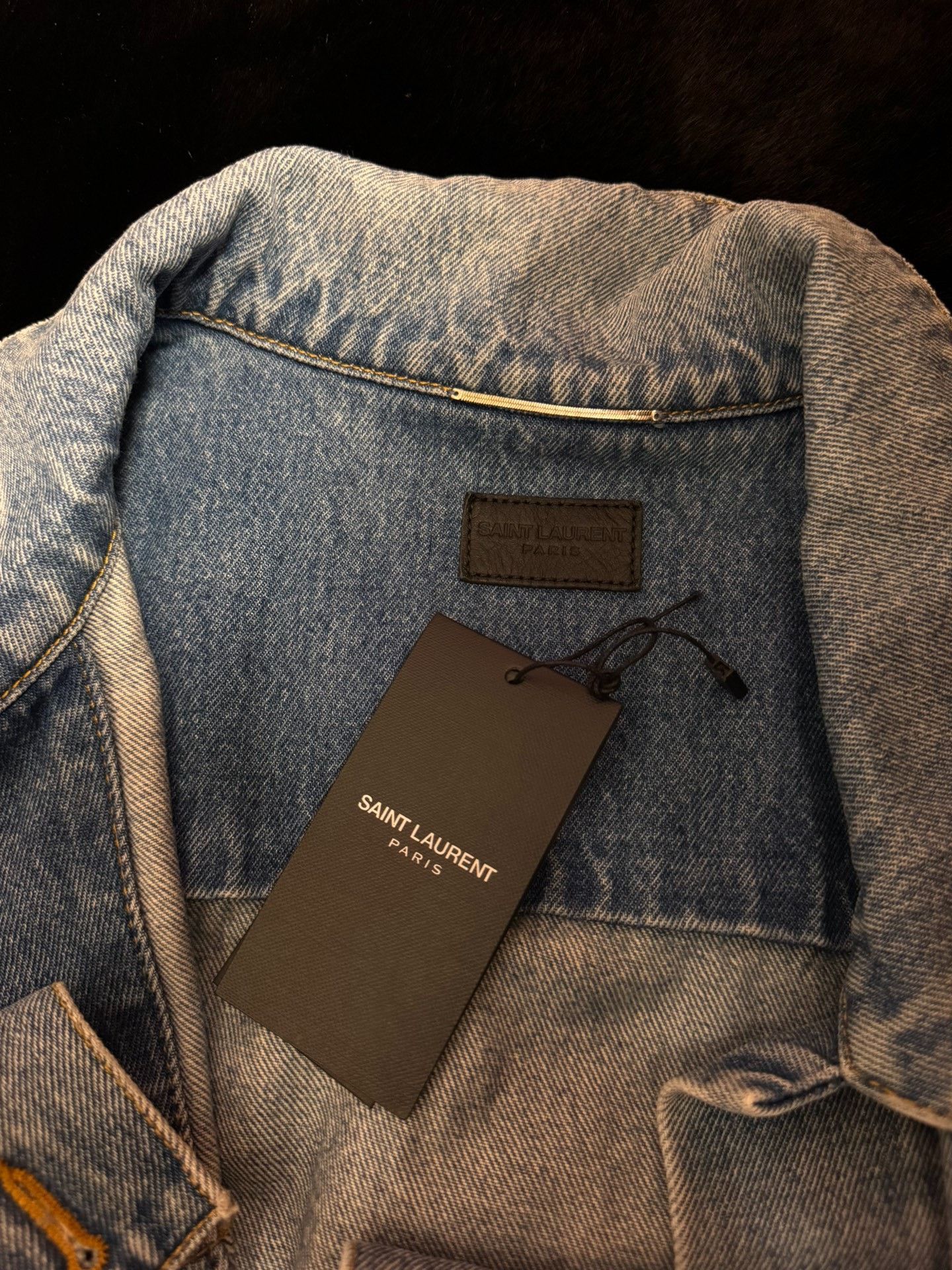 Saint Laurent Paris SAINT LAURENT Light Blue Denim Jacket Size US M / EU 48-50 / 2 - 4 Thumbnail