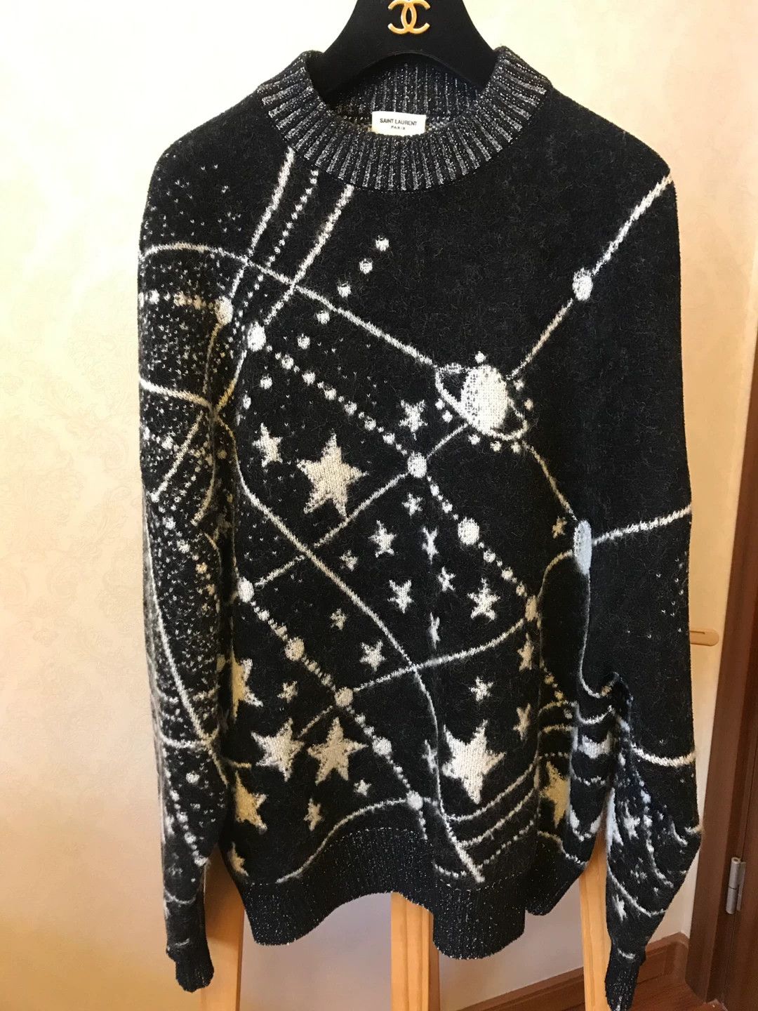 Saint Laurent Paris Saint Laurent Star Pattern Women's Sweater Size S / US 4 / IT 40 - 6 Thumbnail