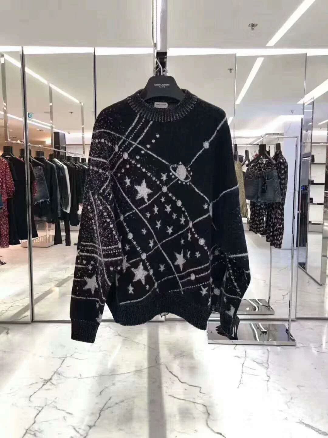 Saint Laurent Paris Saint Laurent Star Pattern Women's Sweater Size S / US 4 / IT 40 - 7 Thumbnail