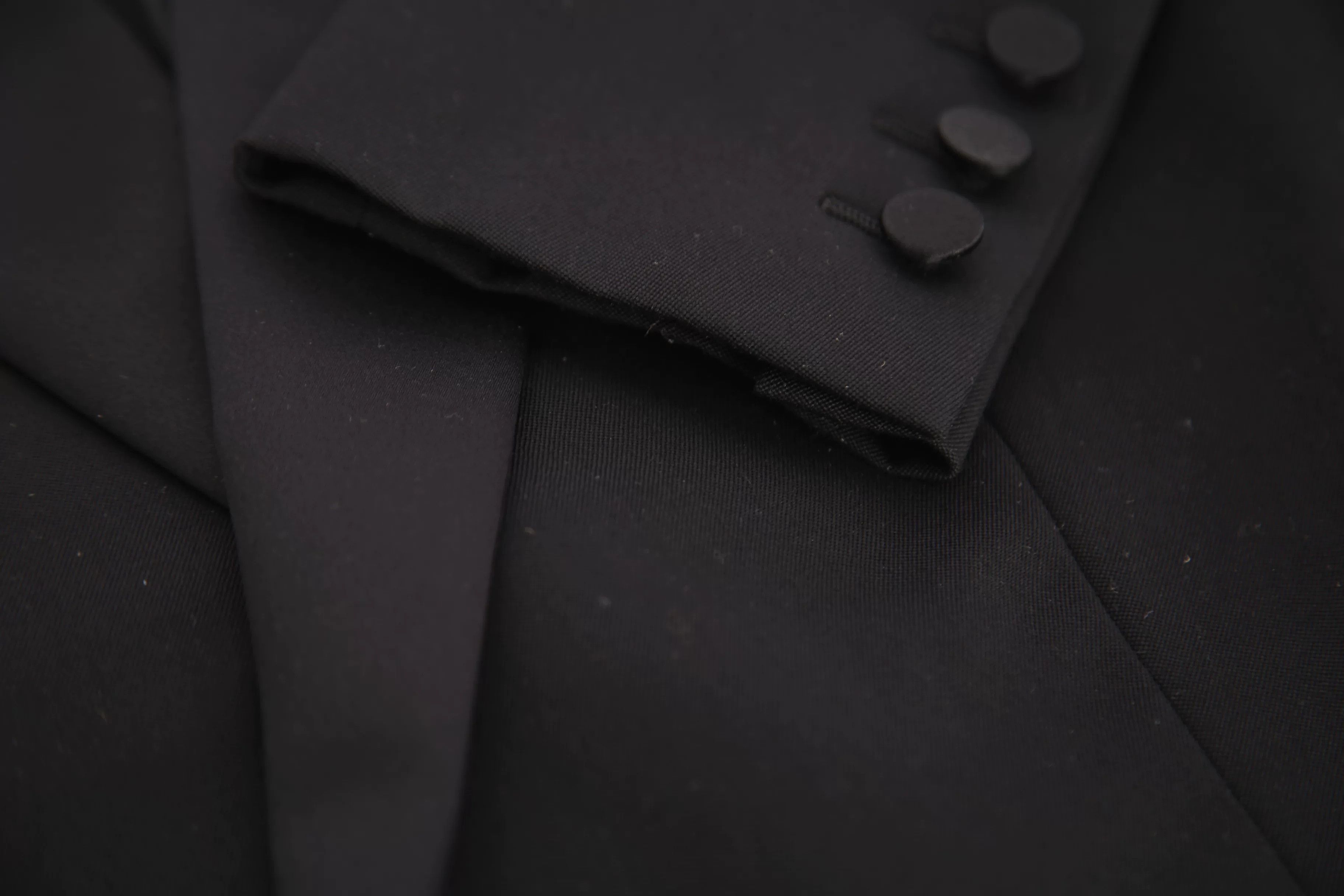 Saint Laurent Paris Saint Laurent Black Cropped Blazer Size XS / US 0-2 / IT 36-38 - 6 Thumbnail