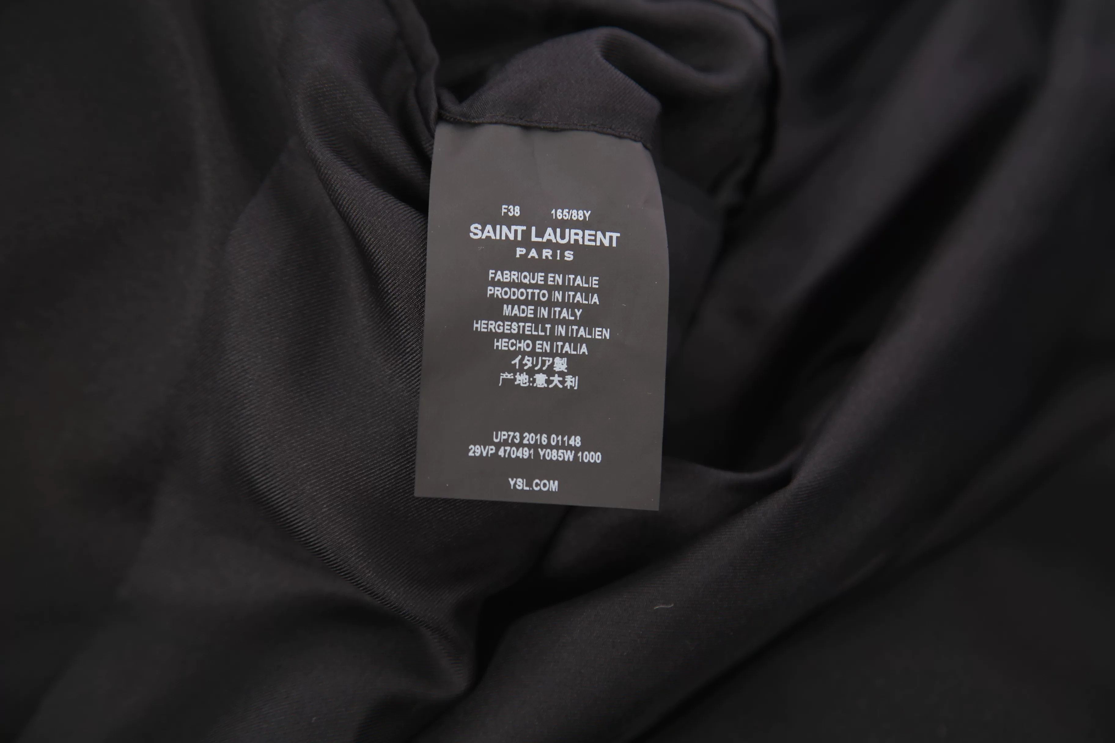 Saint Laurent Paris Saint Laurent Black Cropped Blazer Size XS / US 0-2 / IT 36-38 - 7 Thumbnail