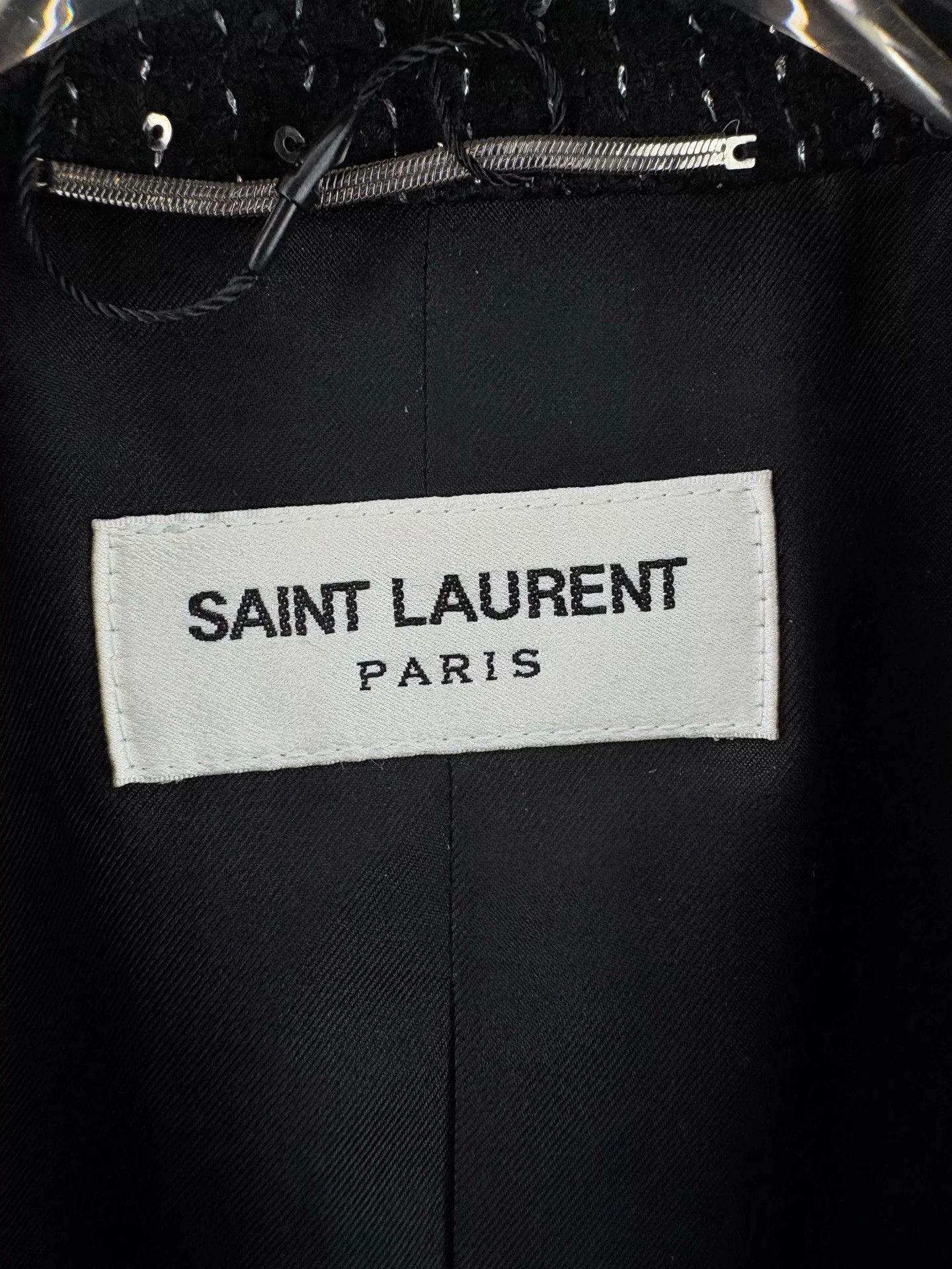 Saint Laurent Paris Saint Laurent Black Sequin Blazer Size US S / EU 44-46 / 1 - 3 Thumbnail