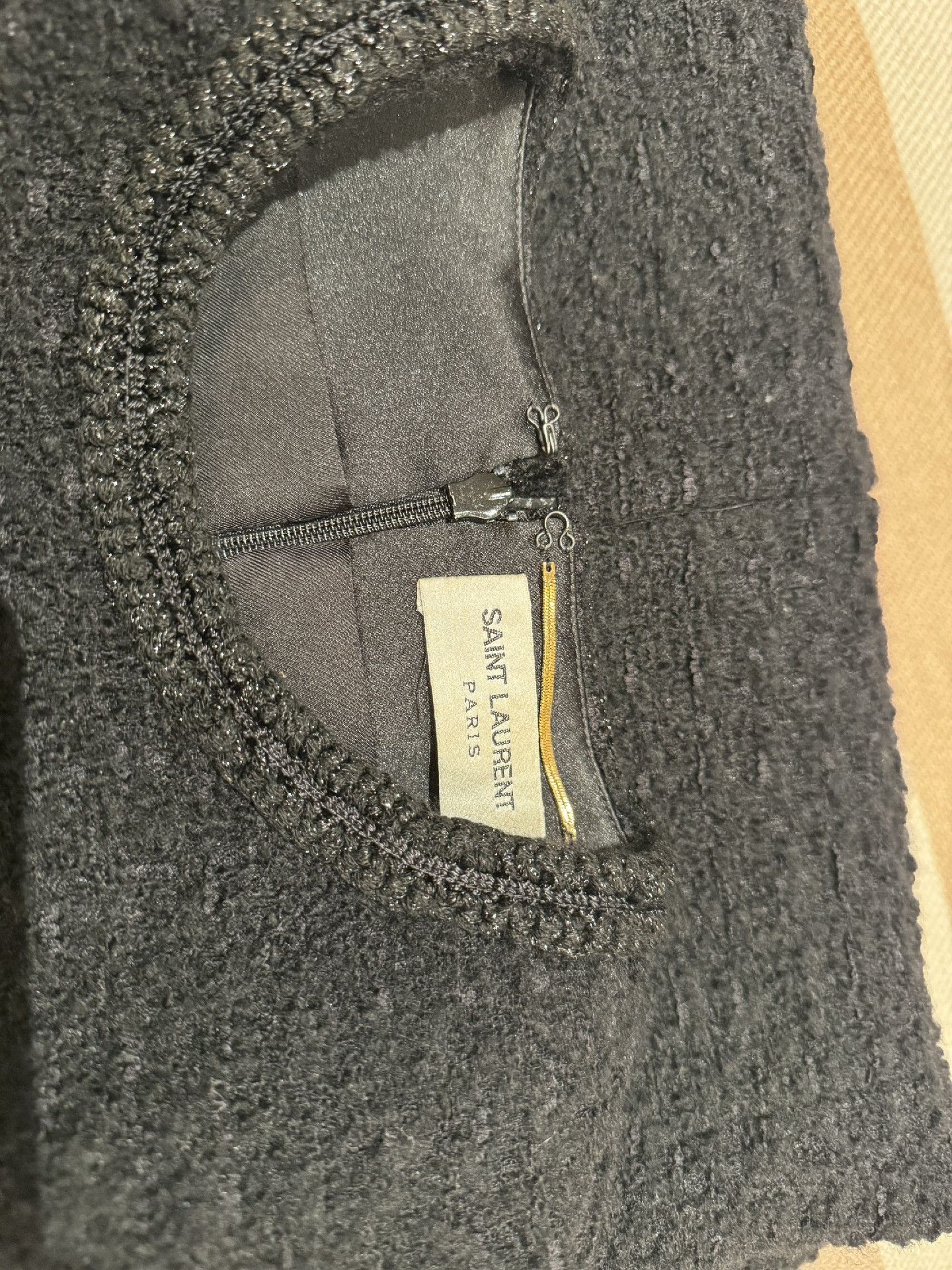 Saint Laurent Paris Saint Laurent Black Tweed Cocktail Dress Size XS / US 0-2 / IT 36-38 - 3 Thumbnail
