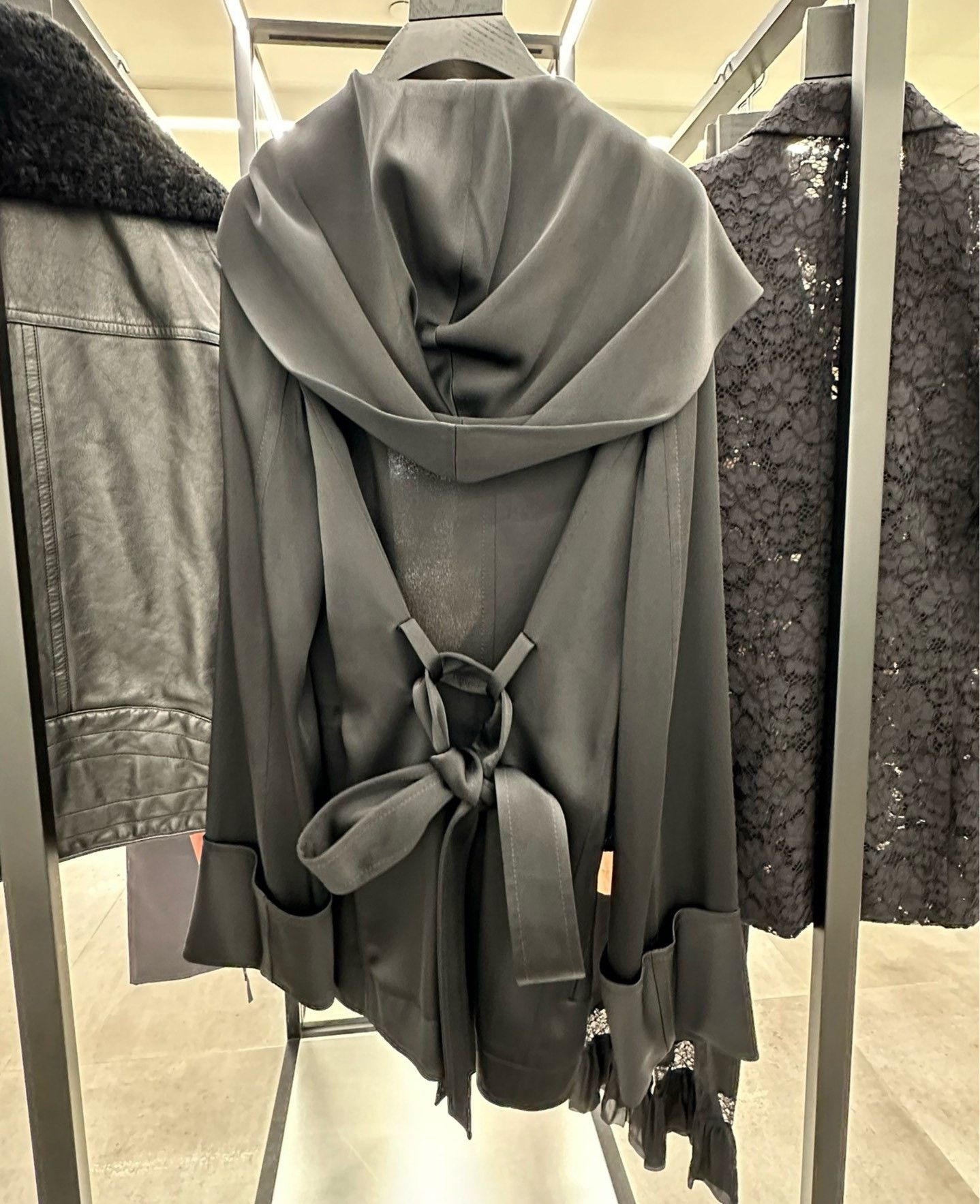 Saint Laurent Paris Saint Laurent YSL Black Bathrobe Cardigan Size S / US 4 / IT 40 - 2 Thumbnail