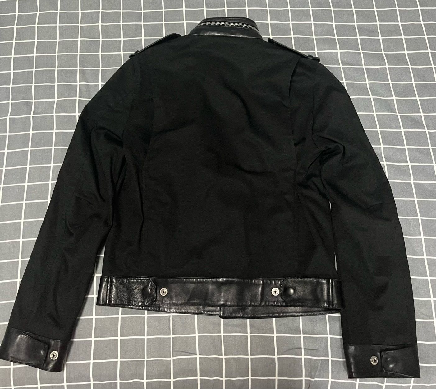 Saint Laurent Paris Saint Laurent Paris Leather Accent Jacket Size US S / EU 44-46 / 1 - 2 Thumbnail