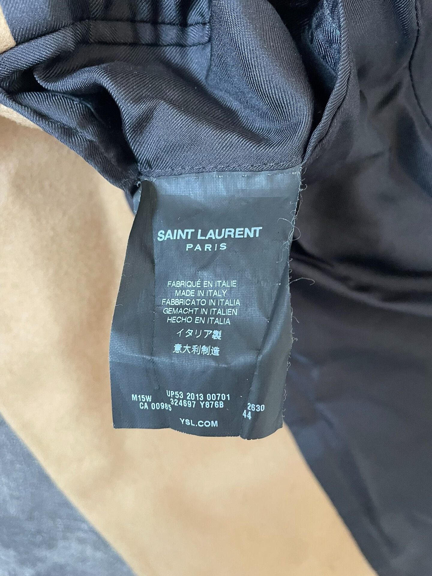 Saint Laurent Paris Saint Laurent Beige Coat w/ Black Collar Size US S / EU 44-46 / 1 - 5 Thumbnail