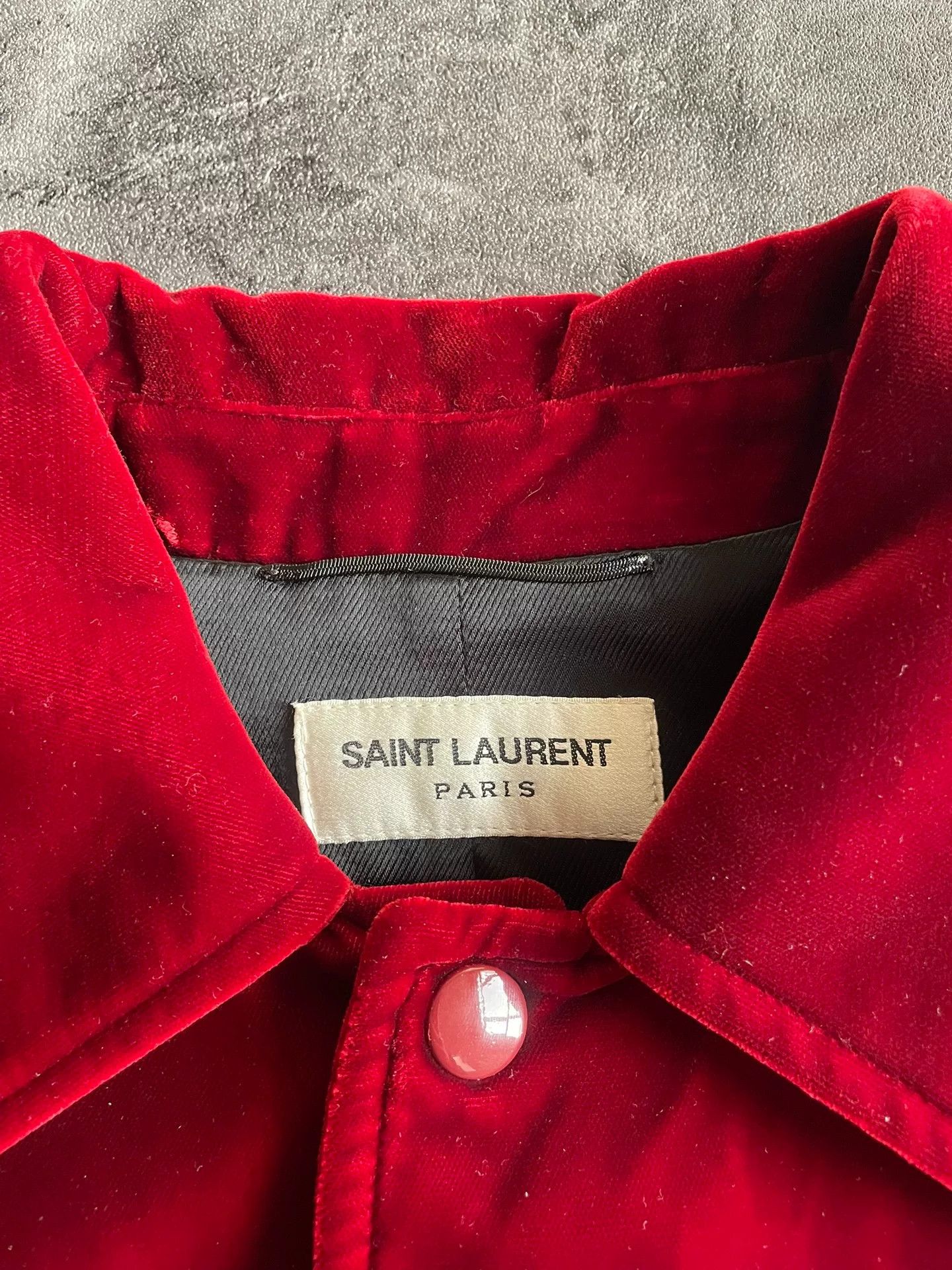 Saint Laurent Paris Saint Laurent Red Velvet Music Note Jacket Size US XS / EU 42 / 0 - 4 Thumbnail