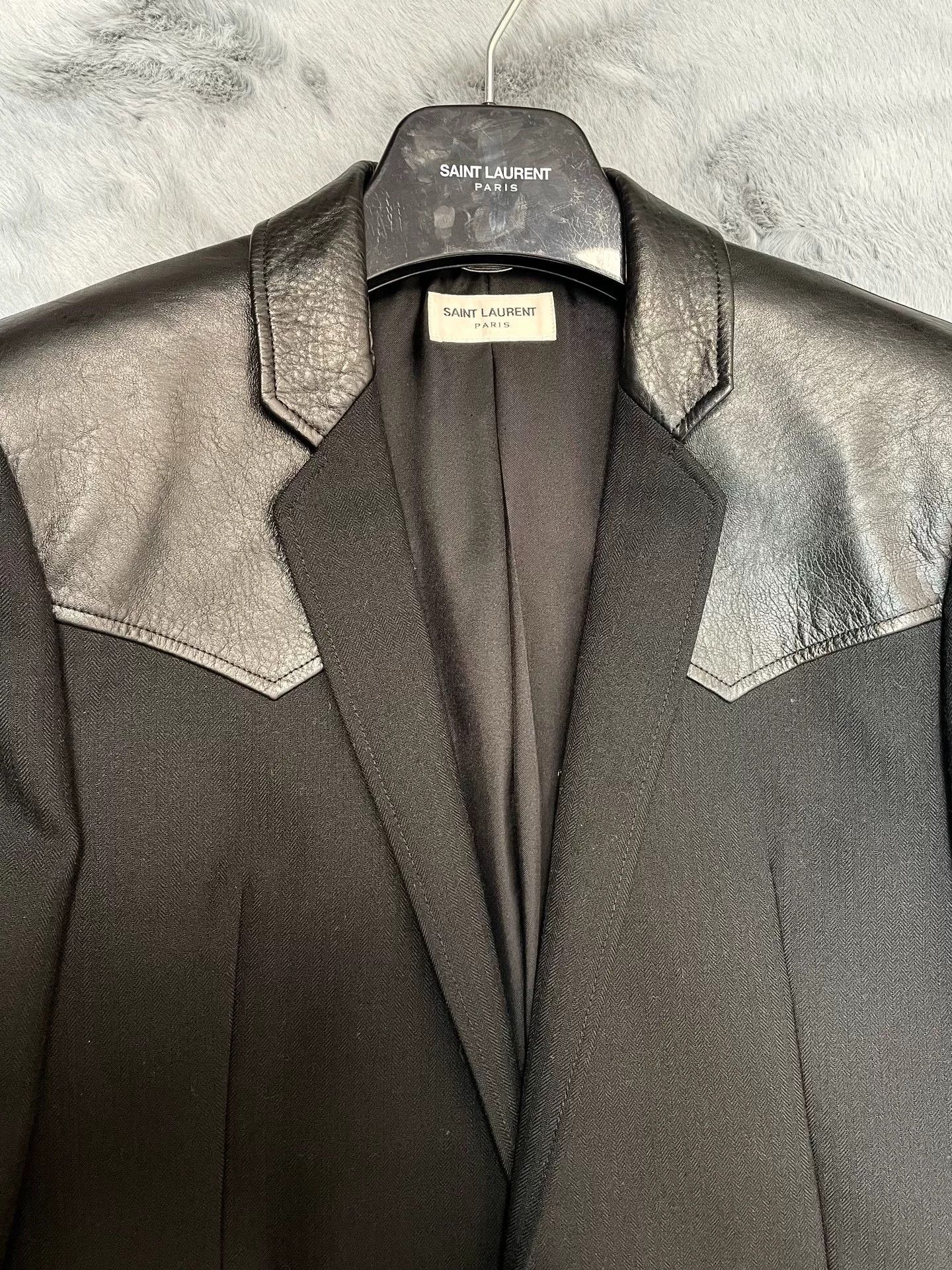 Saint Laurent Paris Saint Laurent SLP Sheepskin Wool Blazer Size US M / EU 48-50 / 2 - 3 Thumbnail