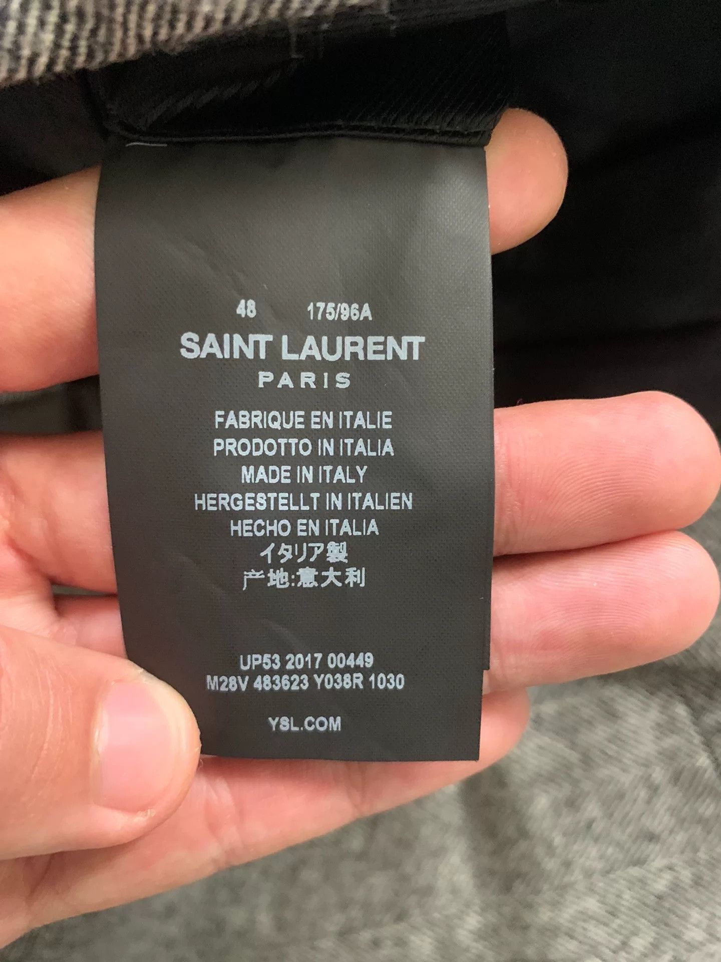 Saint Laurent Paris Saint Laurent 17FW Gray Herringbone Coat Size US M / EU 48-50 / 2 - 4 Thumbnail