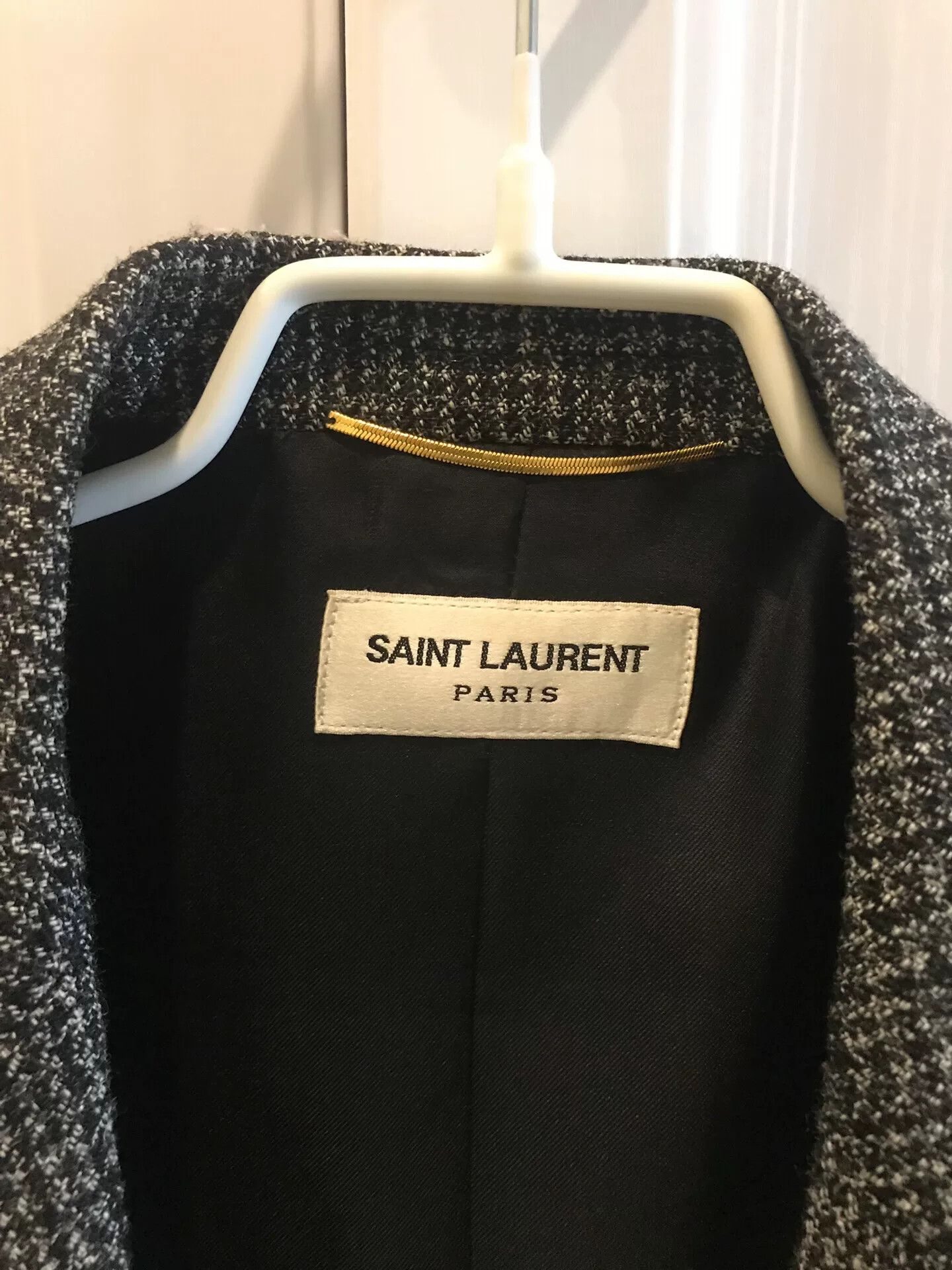 Saint Laurent Paris Saint Laurent Houndstooth Wool Blazer Size S / US 4 / IT 40 - 2 Thumbnail