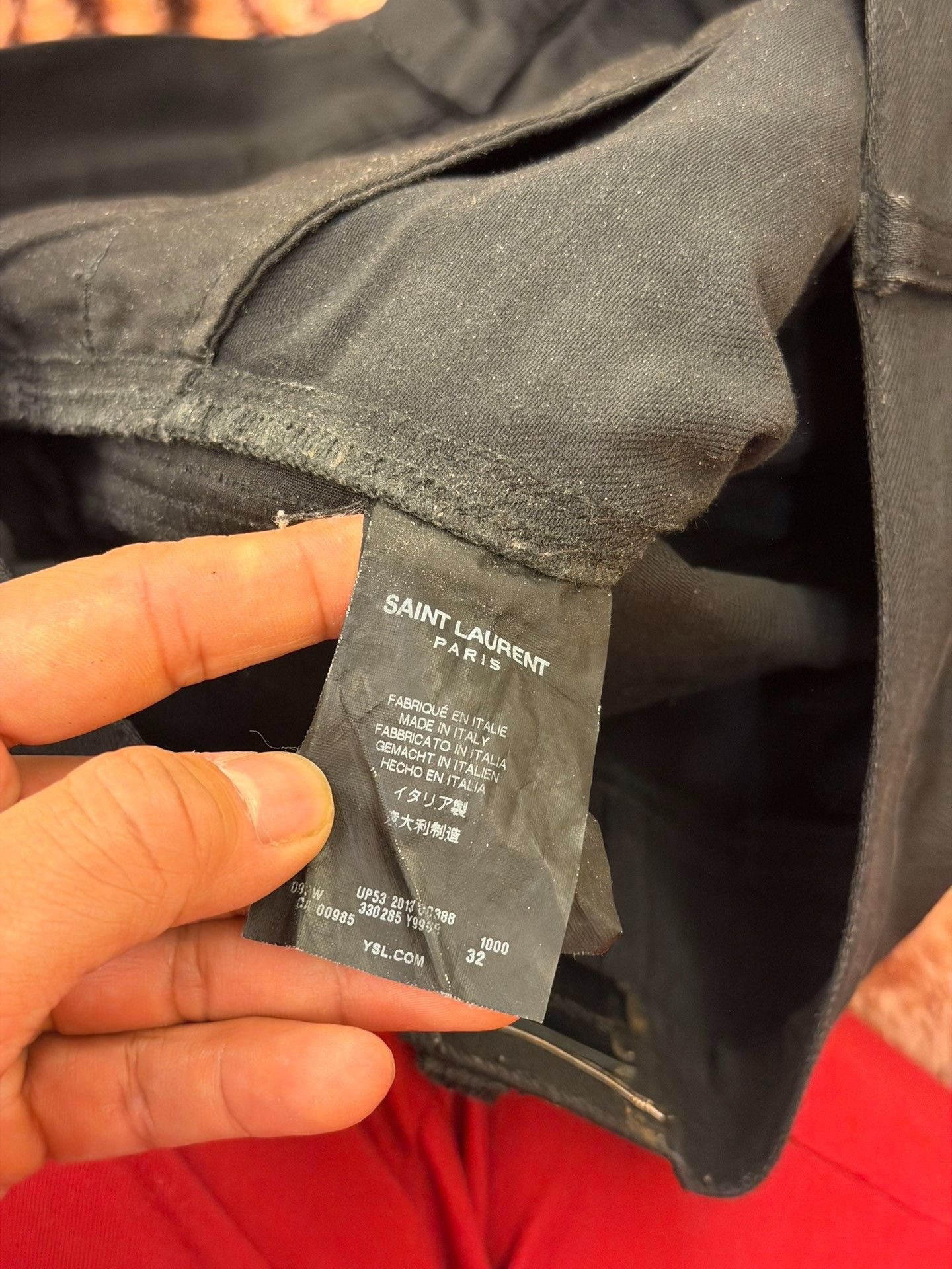 Saint Laurent Paris Saint Laurent Black Leather Panel Zip Jeans Size US 32 / EU 48 - 6 Thumbnail