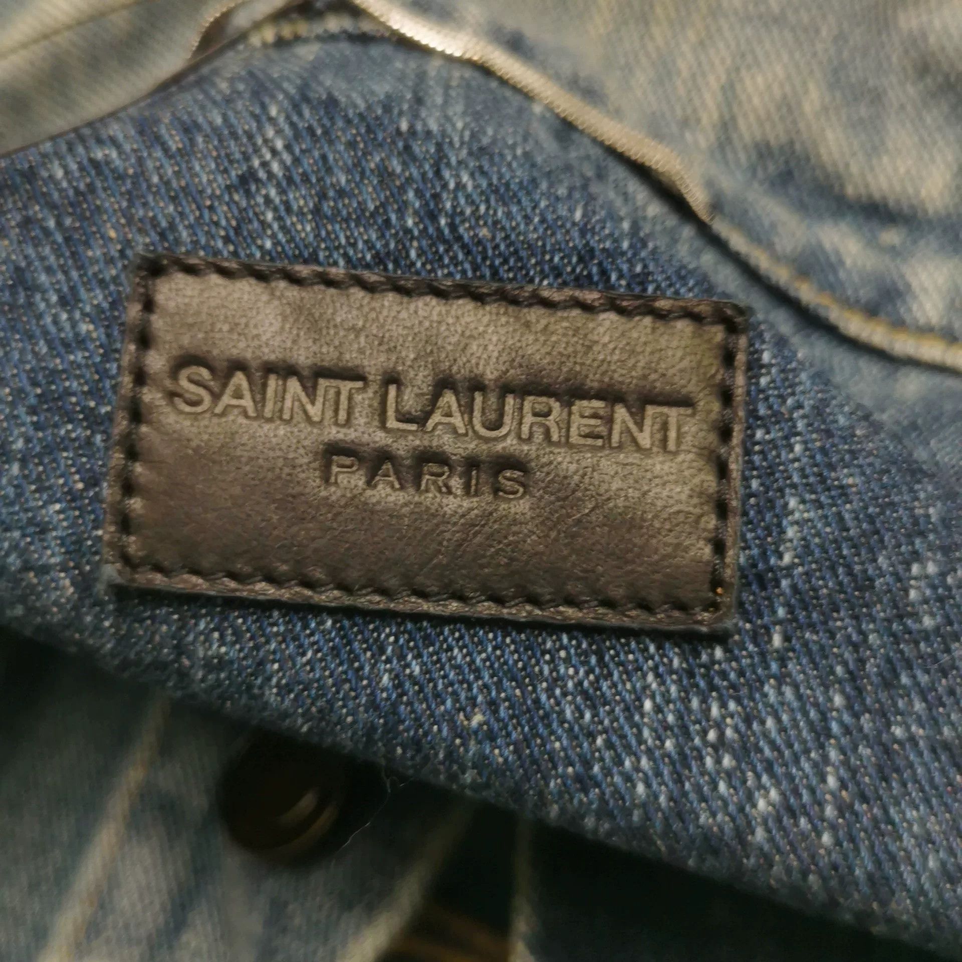 Saint Laurent Paris Saint Laurent Shark Embroidery Denim Jacket Size US M / EU 48-50 / 2 - 8 Thumbnail
