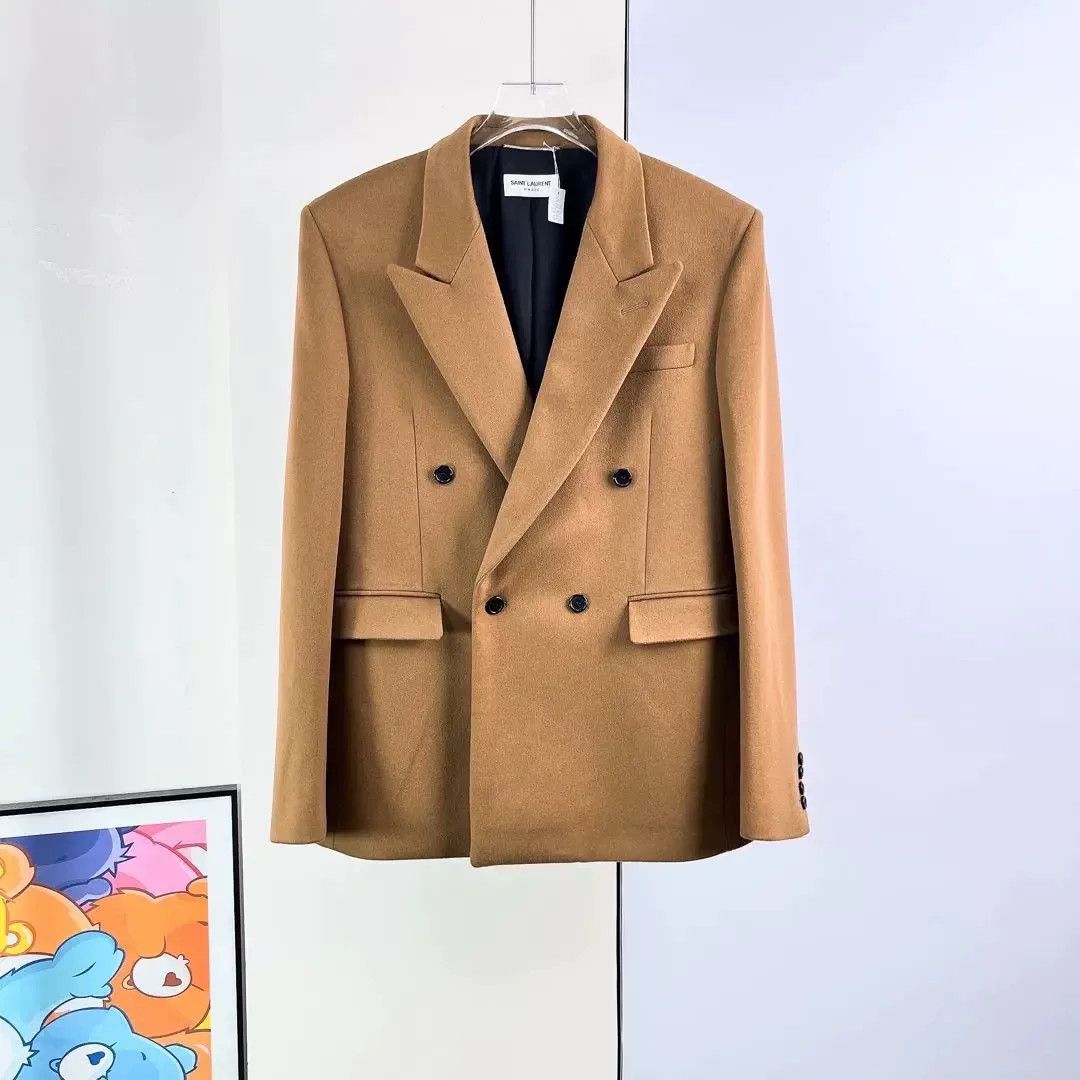 Saint Laurent Paris Saint Laurent Wool Double-Breasted Coat Size US M / EU 48-50 / 2 - 2 Thumbnail