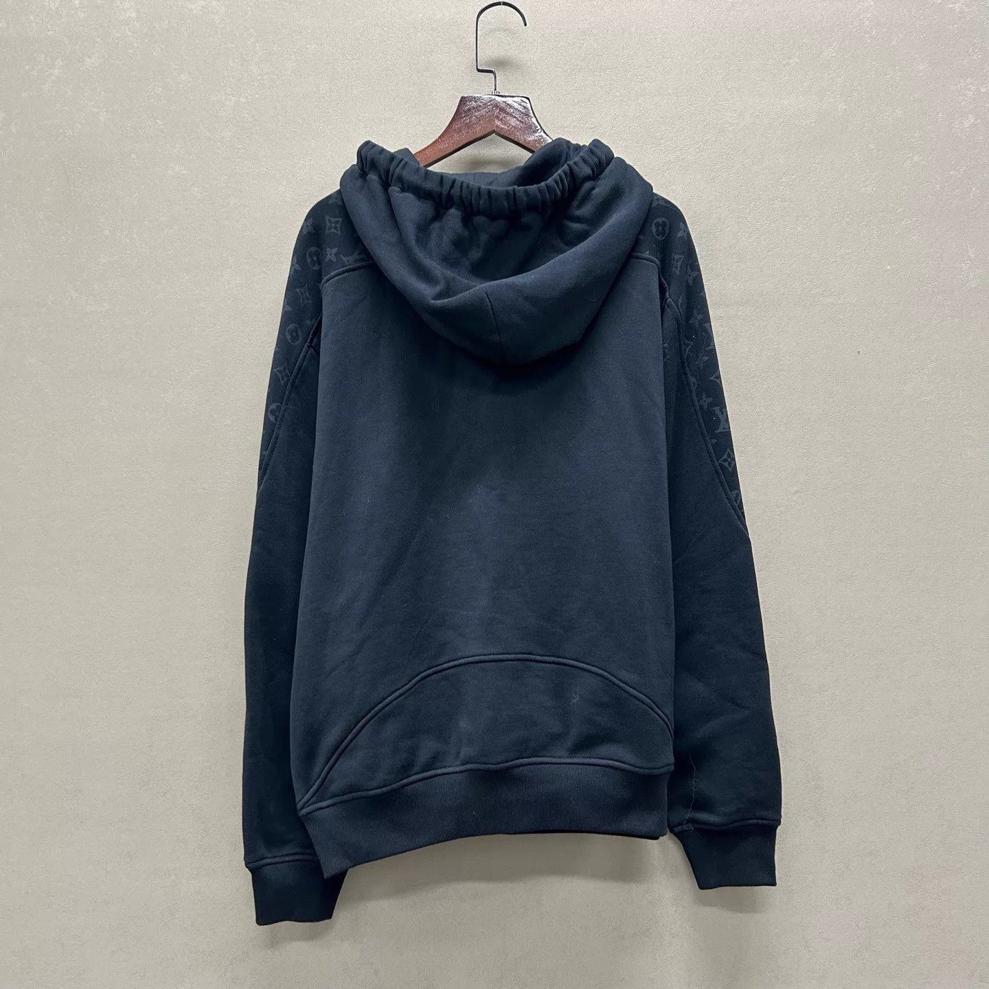 Louis Vuitton Black Patterned Hoodie with Drawstring Size US XS / EU 42 / 0 - 2 Thumbnail