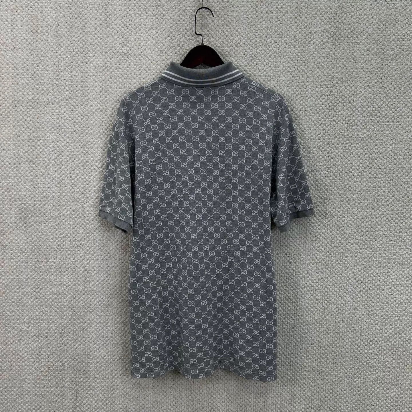 Gucci Gray Patterned Short-Sleeve Polo Shirt Size US L / EU 52-54 / 3 - 2 Thumbnail