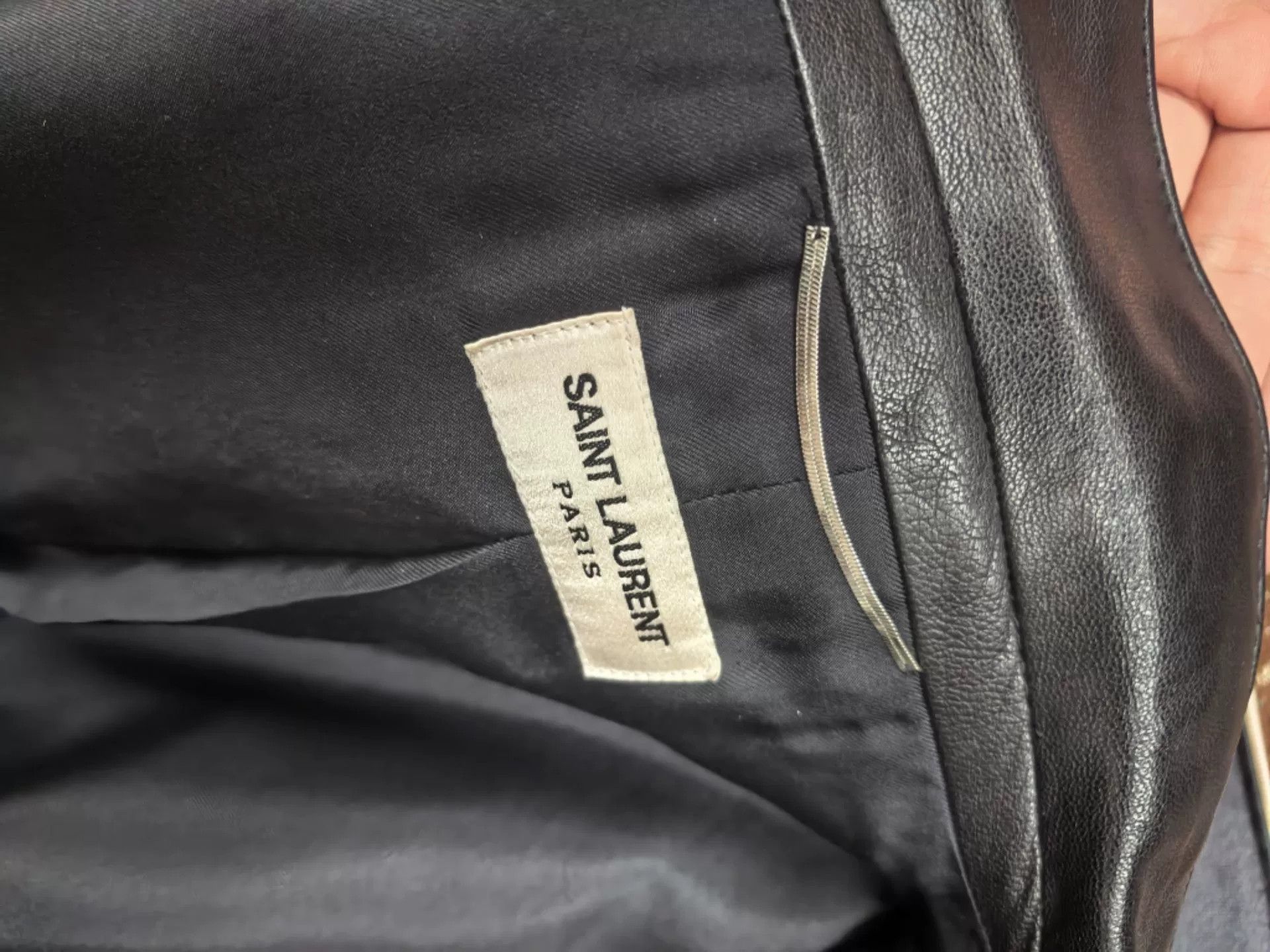 Saint Laurent Paris Saint Laurent Houndstooth Leather Collar Blazer Size US M / EU 48-50 / 2 - 7 Thumbnail