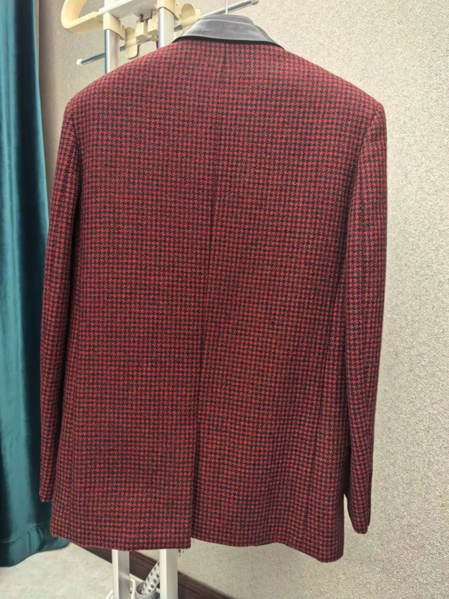 Saint Laurent Paris Saint Laurent Houndstooth Leather Collar Blazer Size US M / EU 48-50 / 2 - 3 Thumbnail