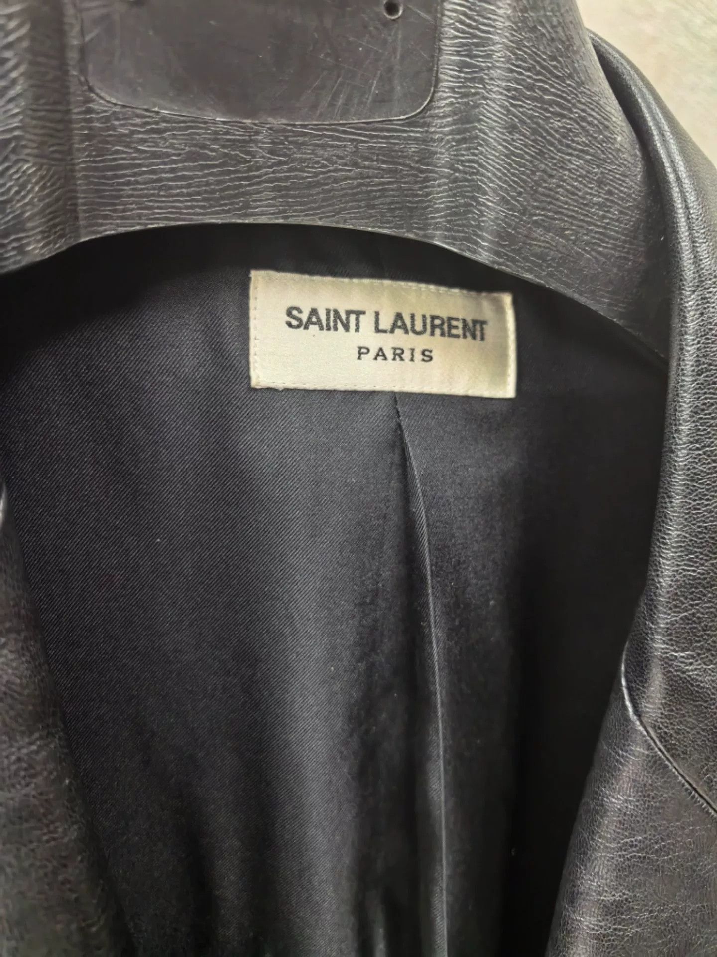 Saint Laurent Paris Saint Laurent Houndstooth Leather Collar Blazer Size US M / EU 48-50 / 2 - 5 Thumbnail