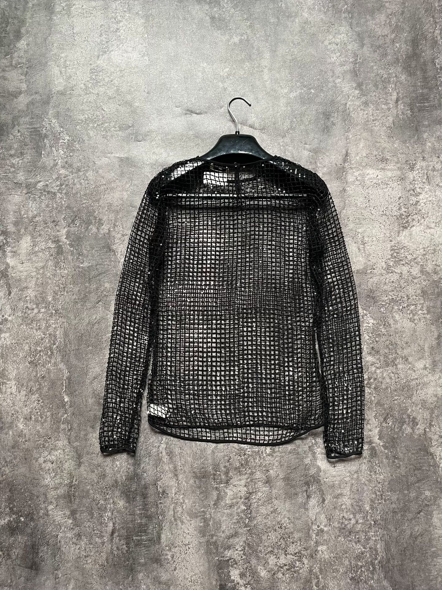 Saint Laurent Paris Saint Laurent Black Mesh Sequin Top Size M / US 6-8 / IT 42-44 - 6 Thumbnail