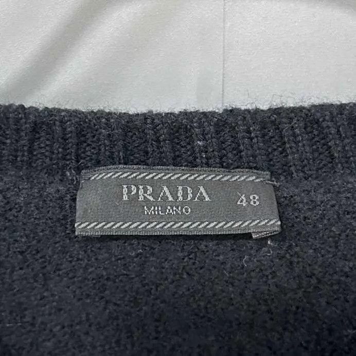 Prada Black Knit Sweater with Zip Pocket Size M Size US M / EU 48-50 / 2 - 7 Thumbnail