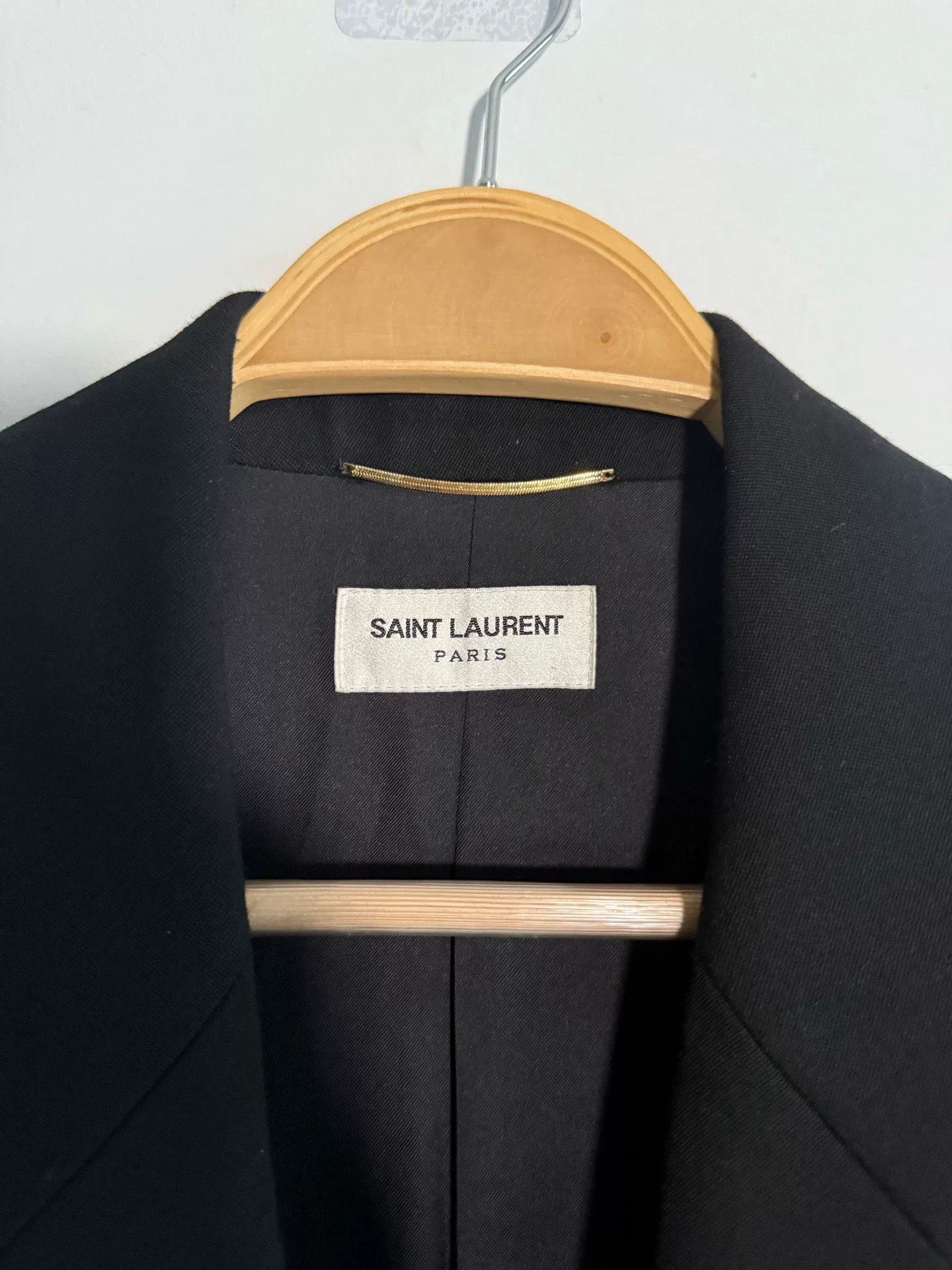 Saint Laurent Paris Saint Laurent Black Double-Breasted Blazer Size XS / US 0-2 / IT 36-38 - 2 Thumbnail