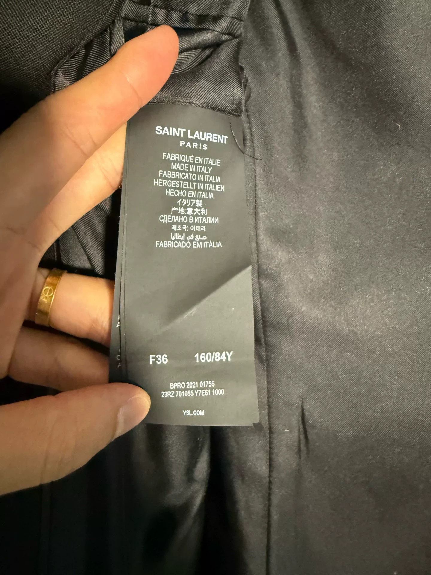 Saint Laurent Paris Saint Laurent Black Double-Breasted Blazer Size XS / US 0-2 / IT 36-38 - 3 Thumbnail