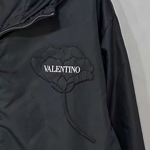 Valentino Black Hooded Zip-Up Jacket Size L Size US L / EU 52-54 / 3 - 3 Thumbnail