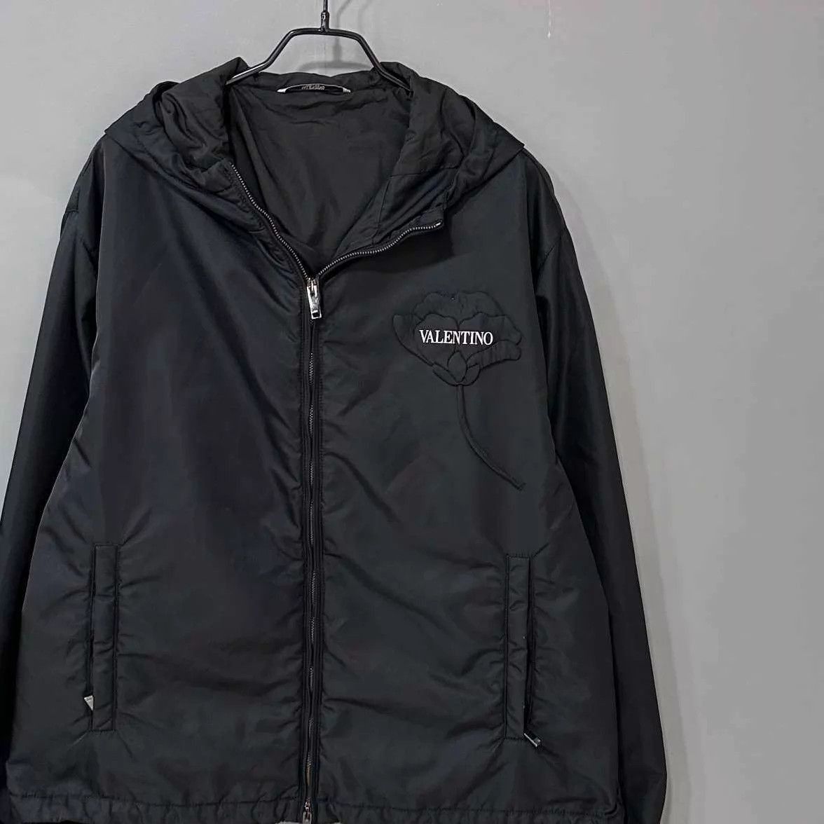 Valentino Black Hooded Zip-Up Jacket Size L Size US L / EU 52-54 / 3 - 2 Thumbnail