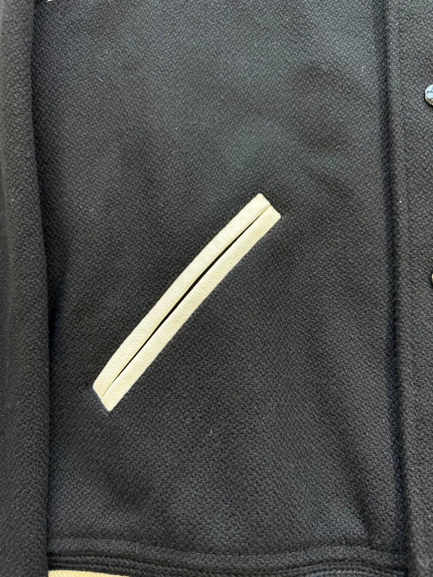 Saint Laurent Paris Saint Laurent Black White Leather Sleeve Jacket Size US M / EU 48-50 / 2 - 8 Thumbnail